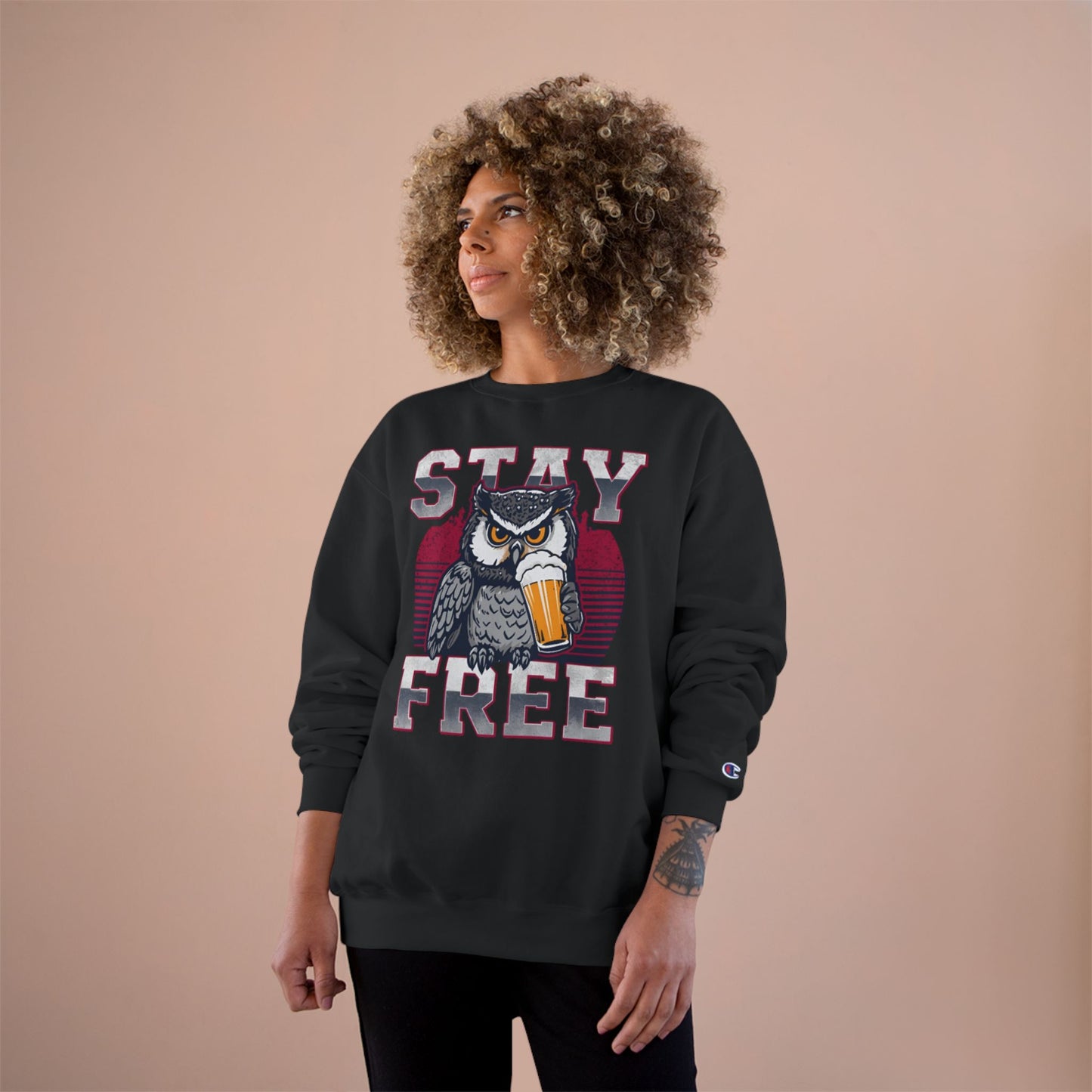 Stay Free Owl Champion Sweatshirt