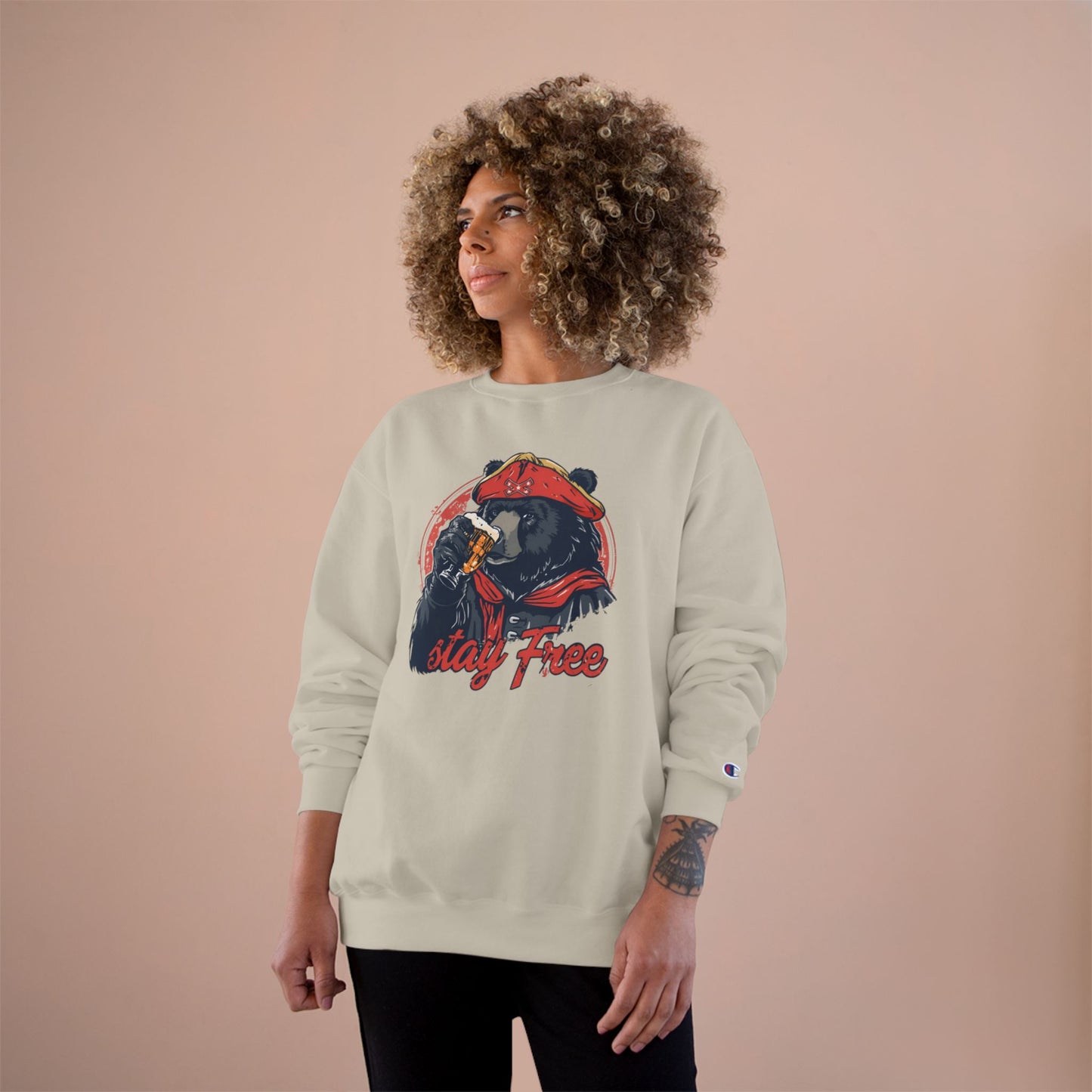 Stay Free Rebel Bears Champion Crewneck