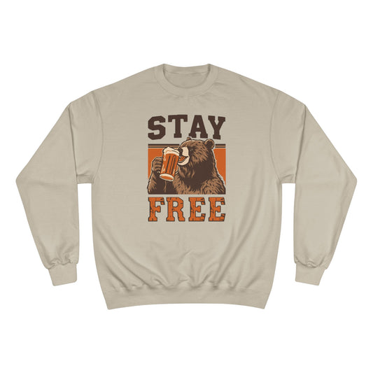 Stay Free Brown Bear Champion Crewneck