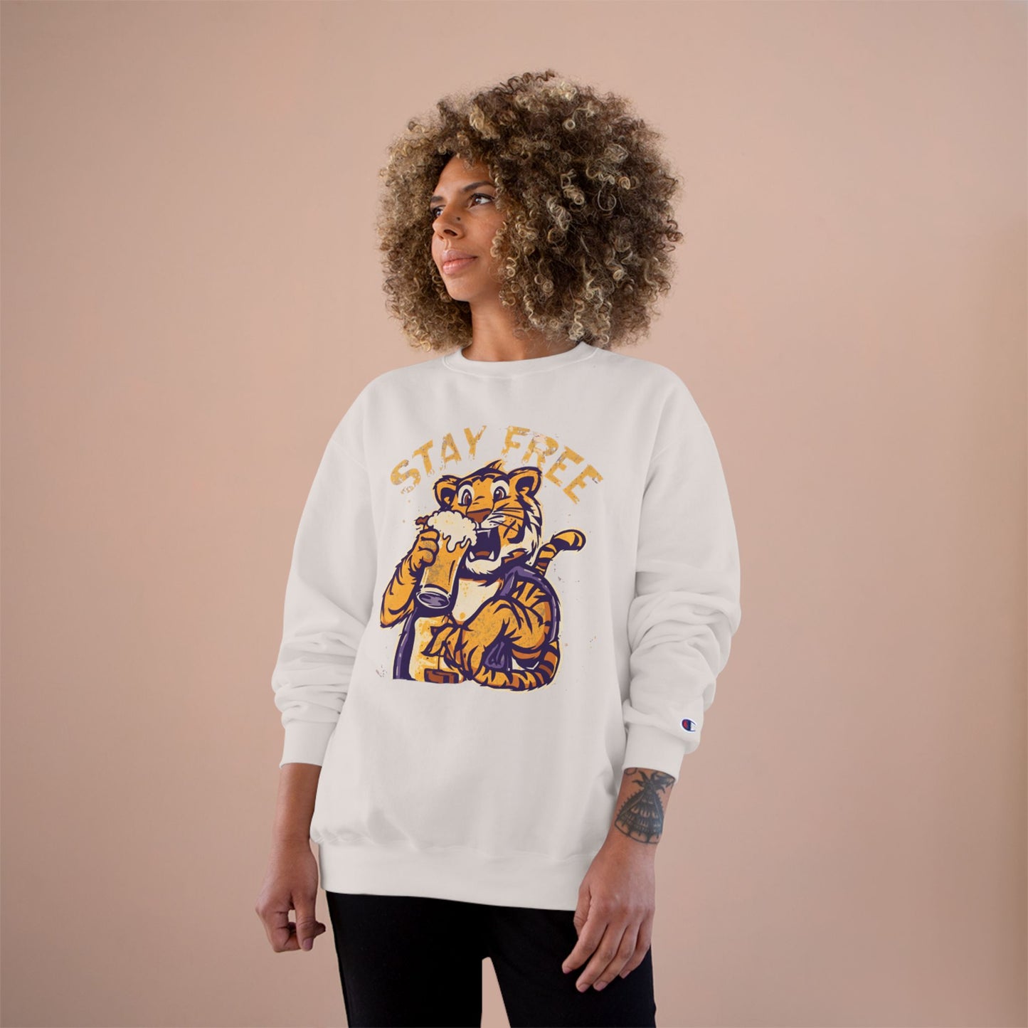 Stay Free Tigers Champion Crewneck