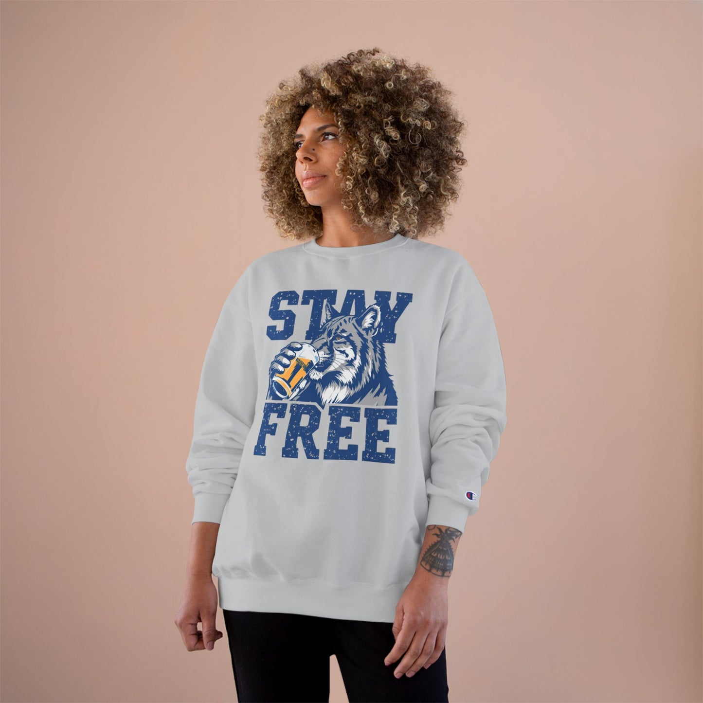 Stay Free Blue Wildcat Champion Crew