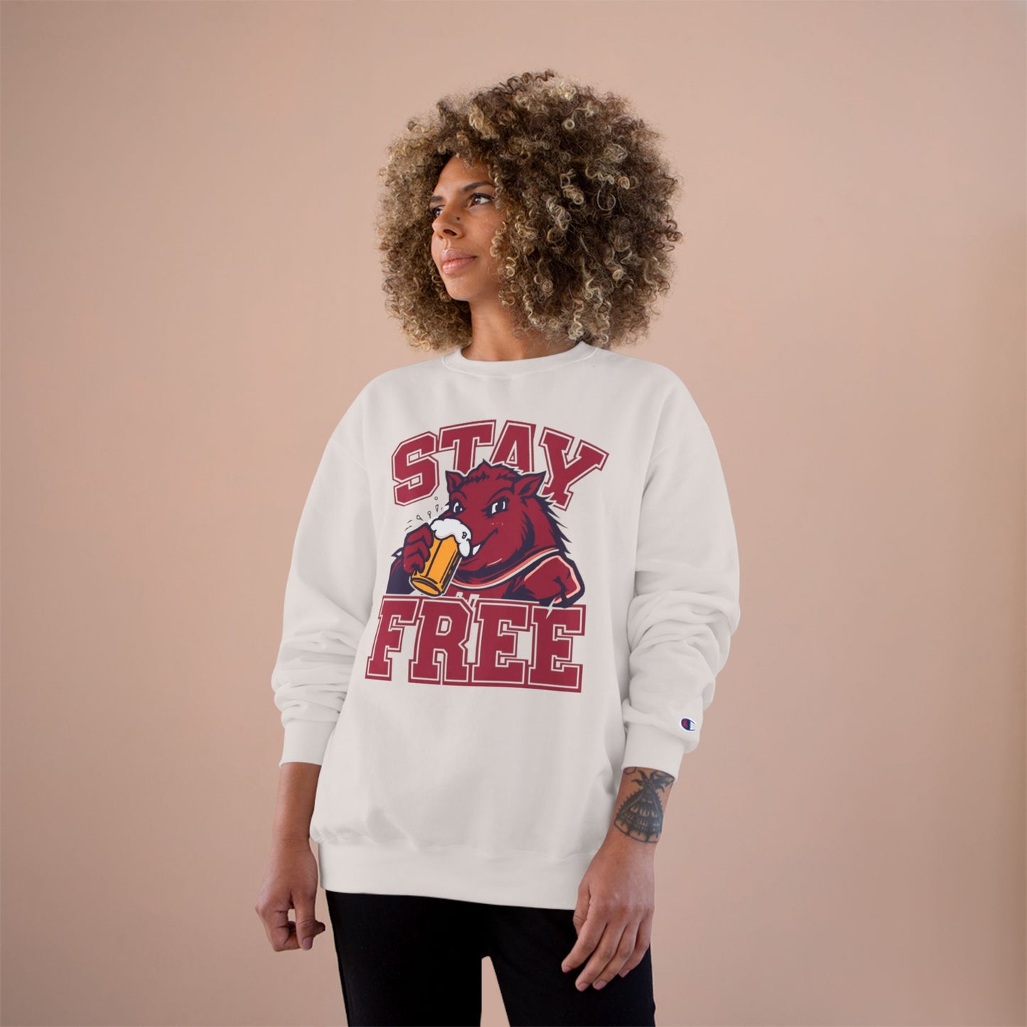 Stay Free Boars Champion Crewneck