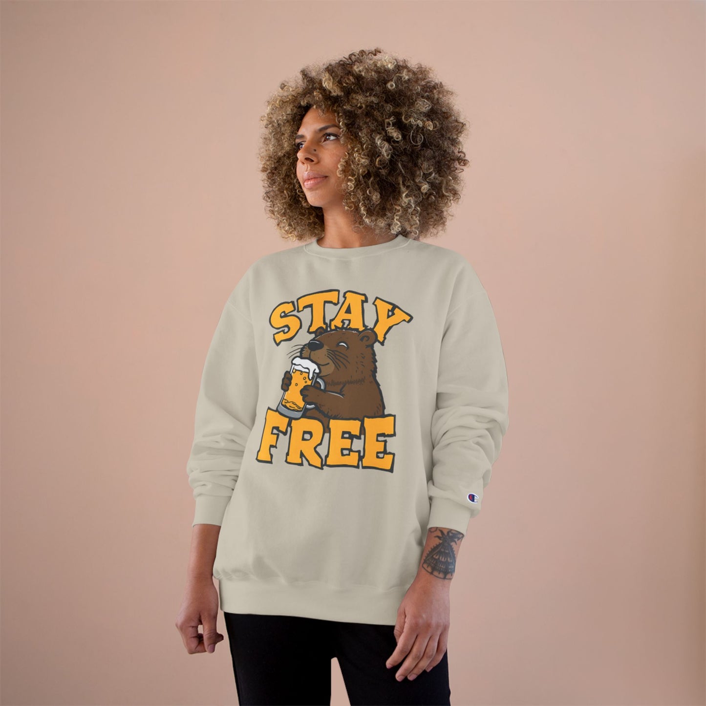Stay Free Beavers Champion Crewneck