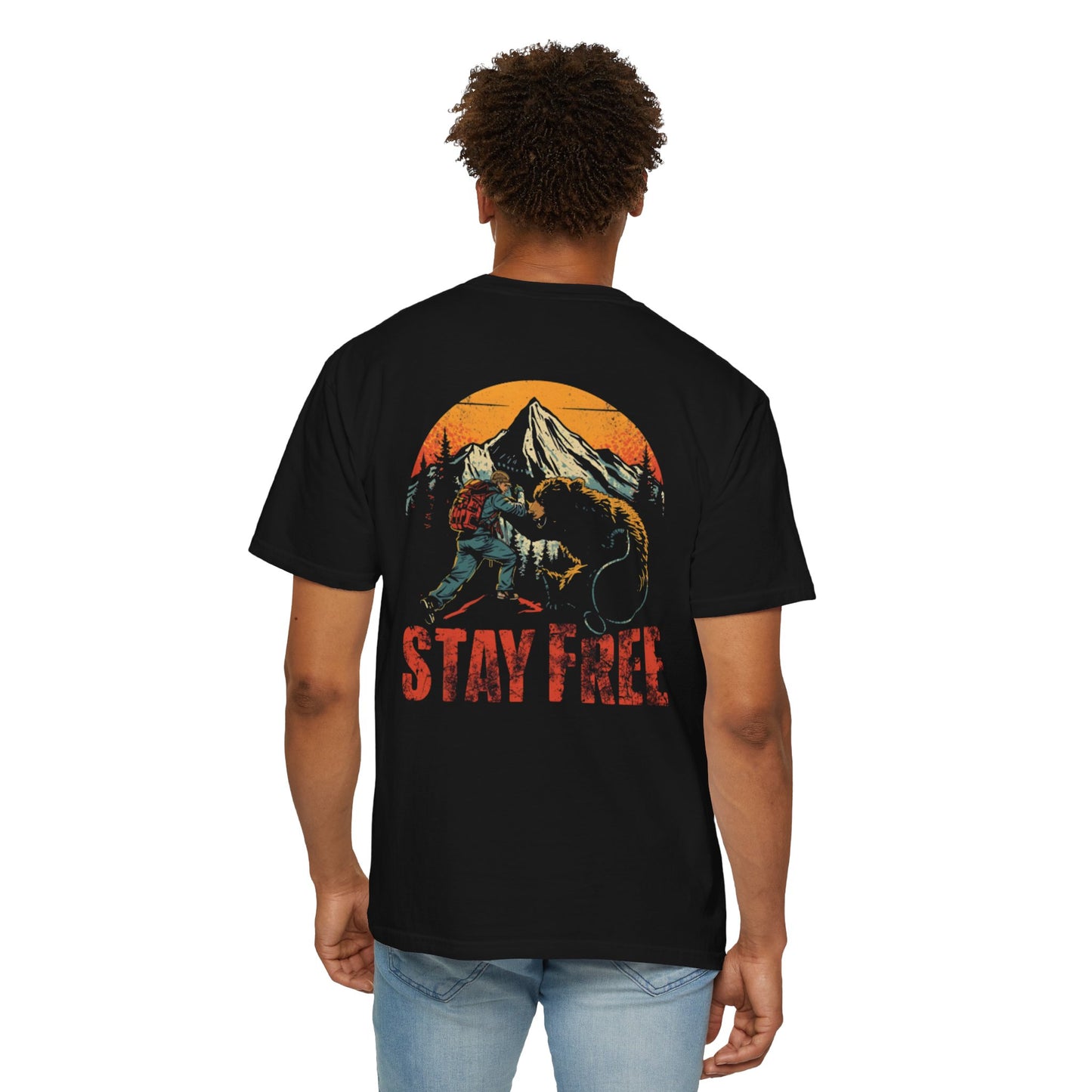 Bear Fighting Hiker T-Shirt