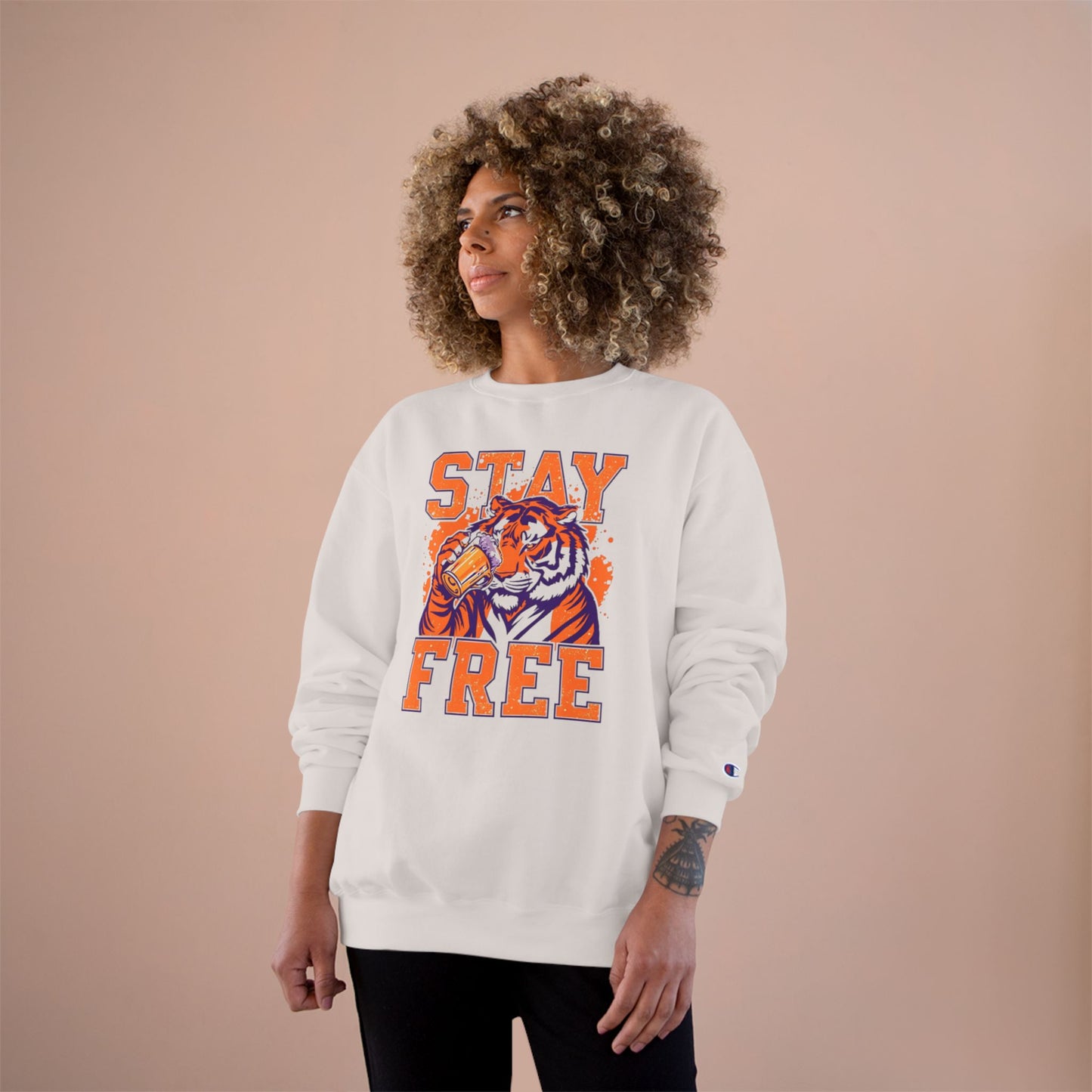 Stay Free Tigers Champion Crewneck