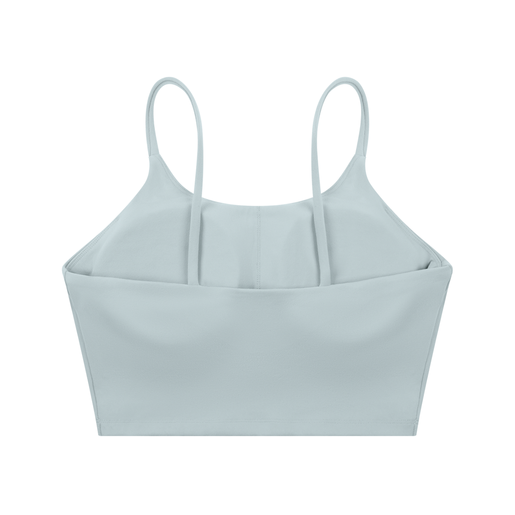 Haze Blue Spaghetti Strap Yoga Sports Bra