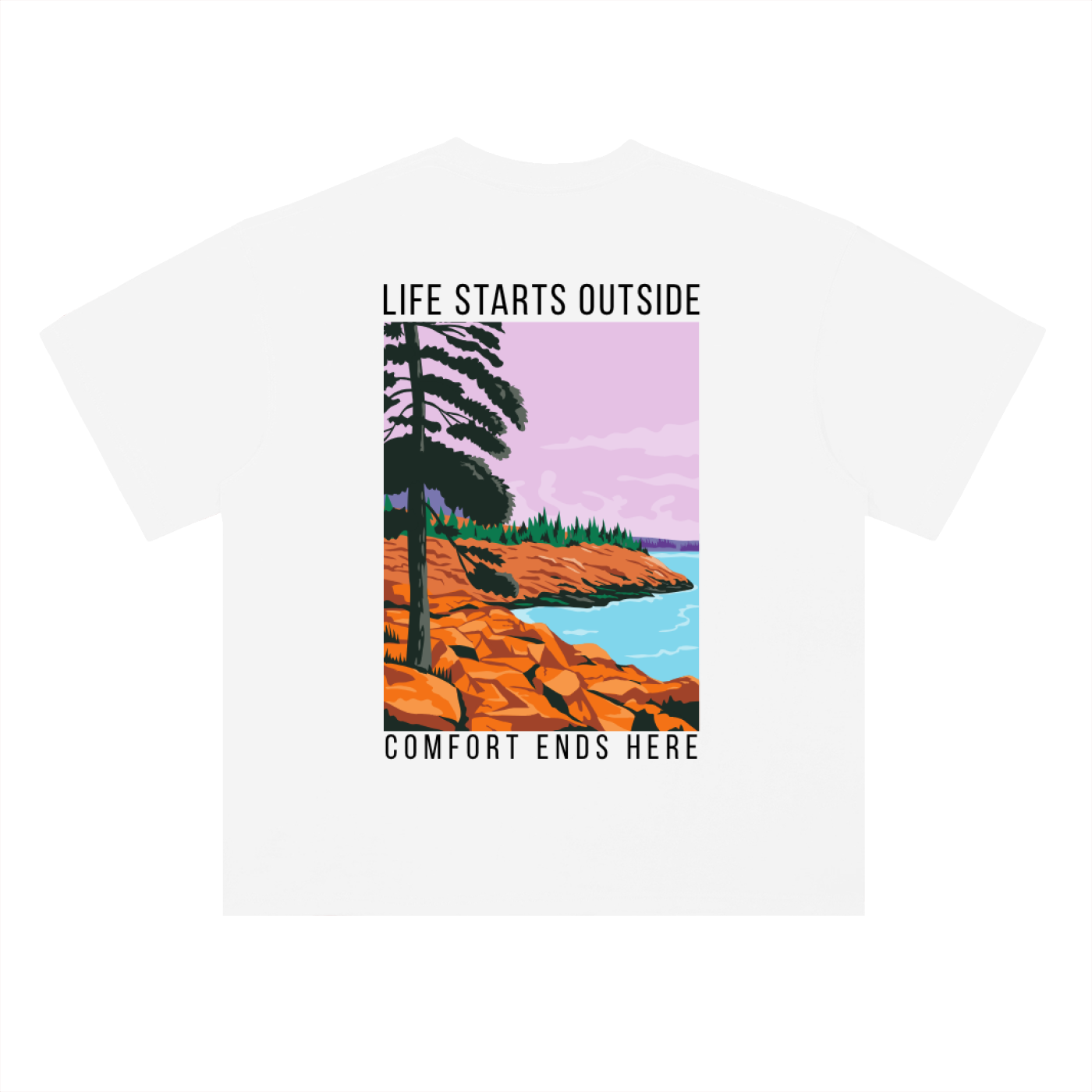 Sunset Coast Tee – Life Starts Outside