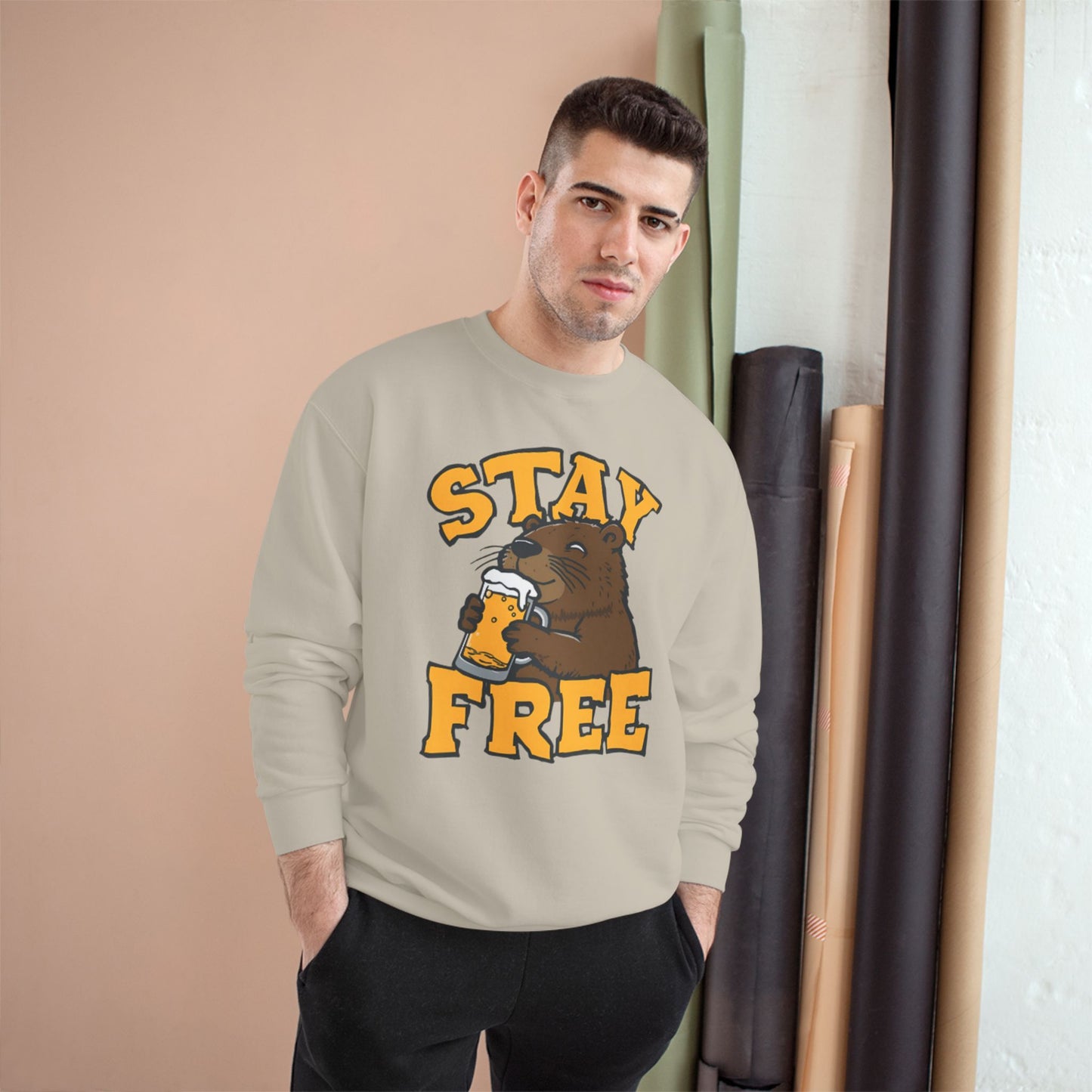 Stay Free Beavers Champion Crewneck