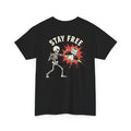 Skeleton Boxing Phone Tee — "Boxing My Phone to Stay Free" Graphic T-Shirt