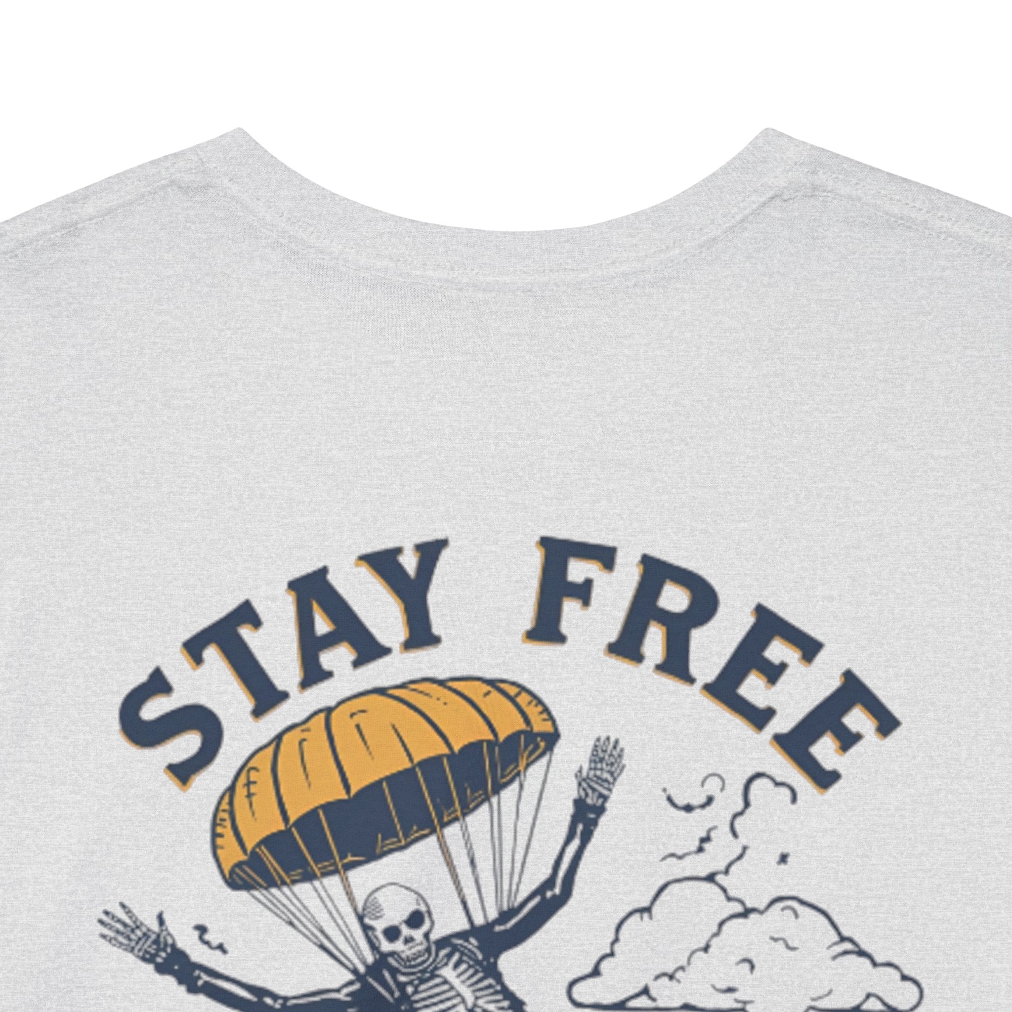 Stay Free Parachute Tee — Adventure Graphic T‑Shirt