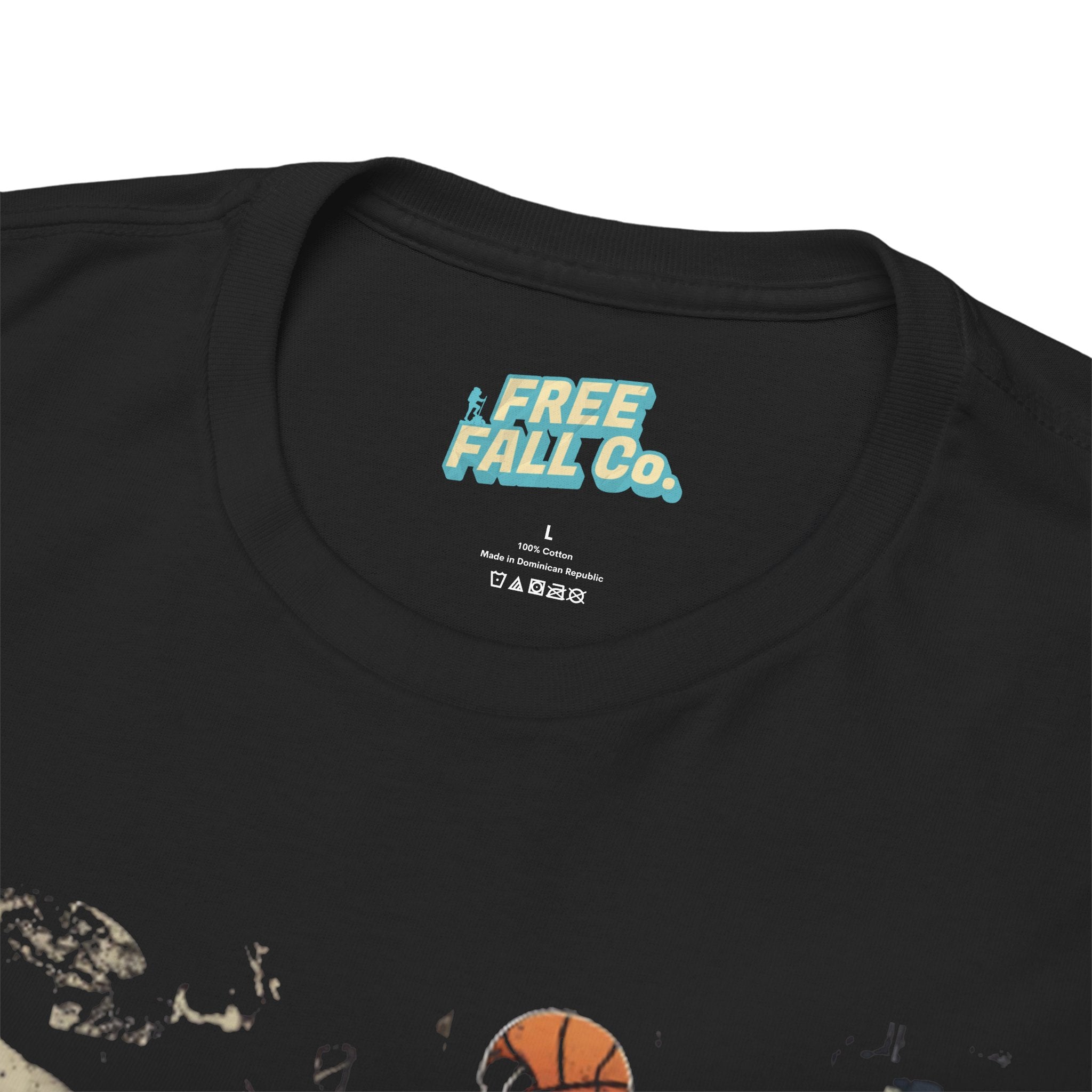 Skeleton 'Stay Free' Basketball T-Shirt
