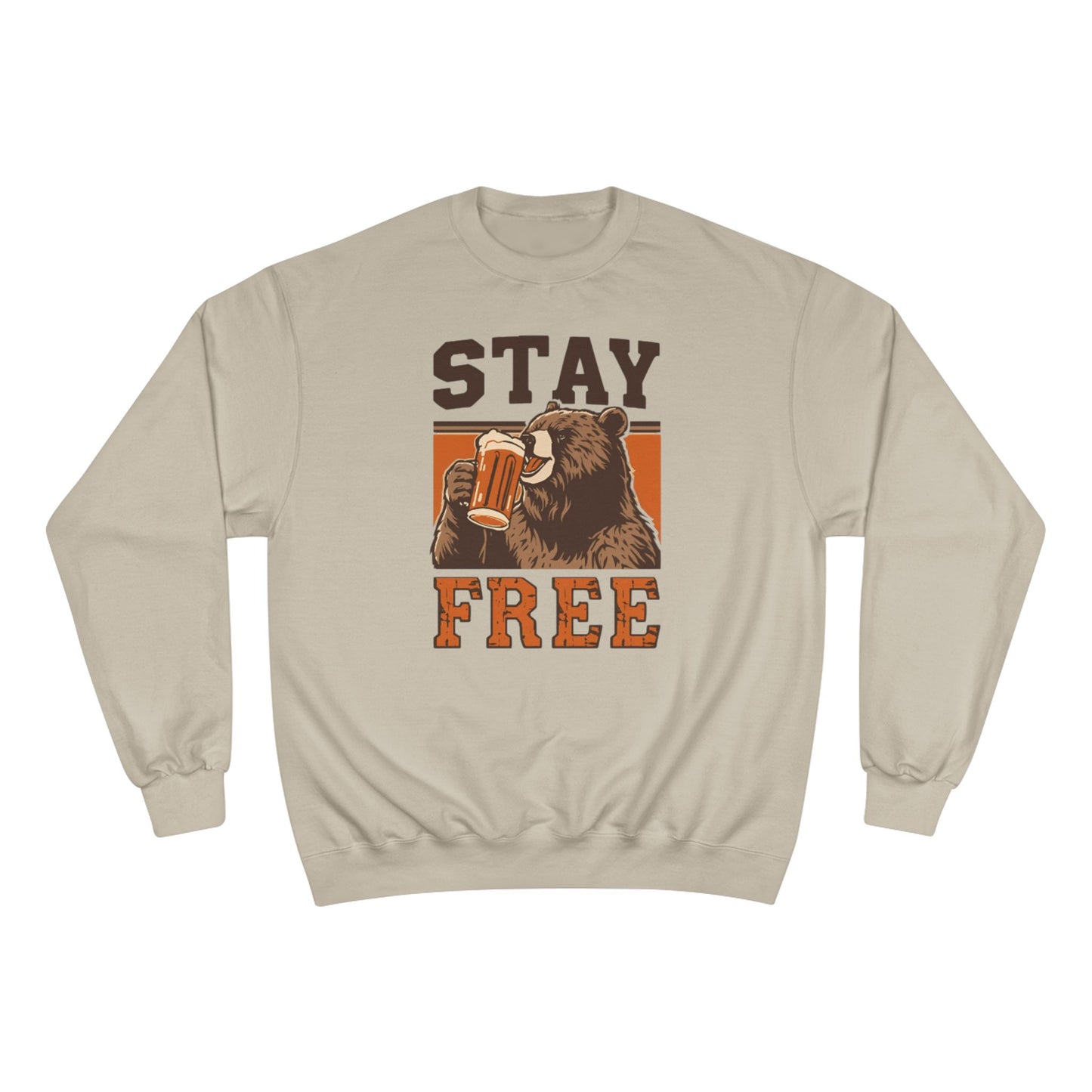 Stay Free Brown Bear Champion Crewneck