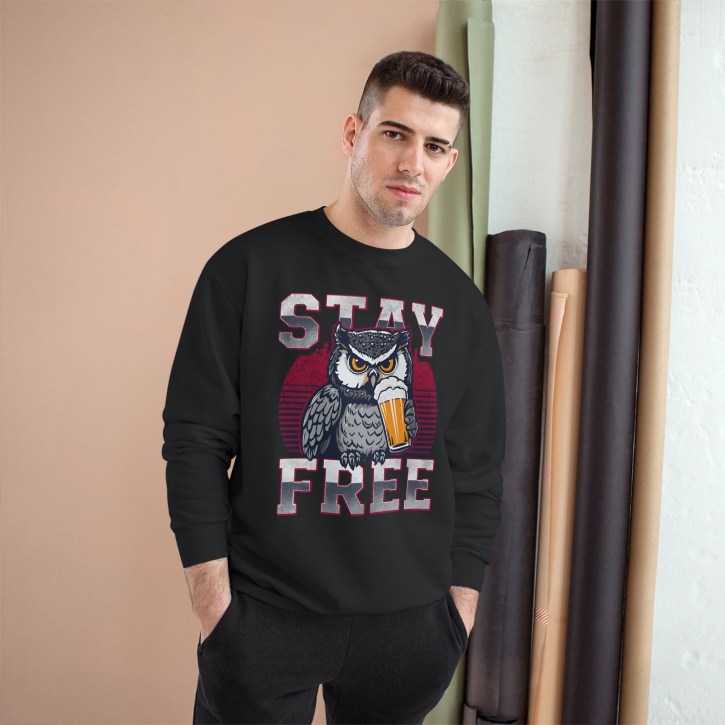 Stay Free Owl Champion Sweatshirt