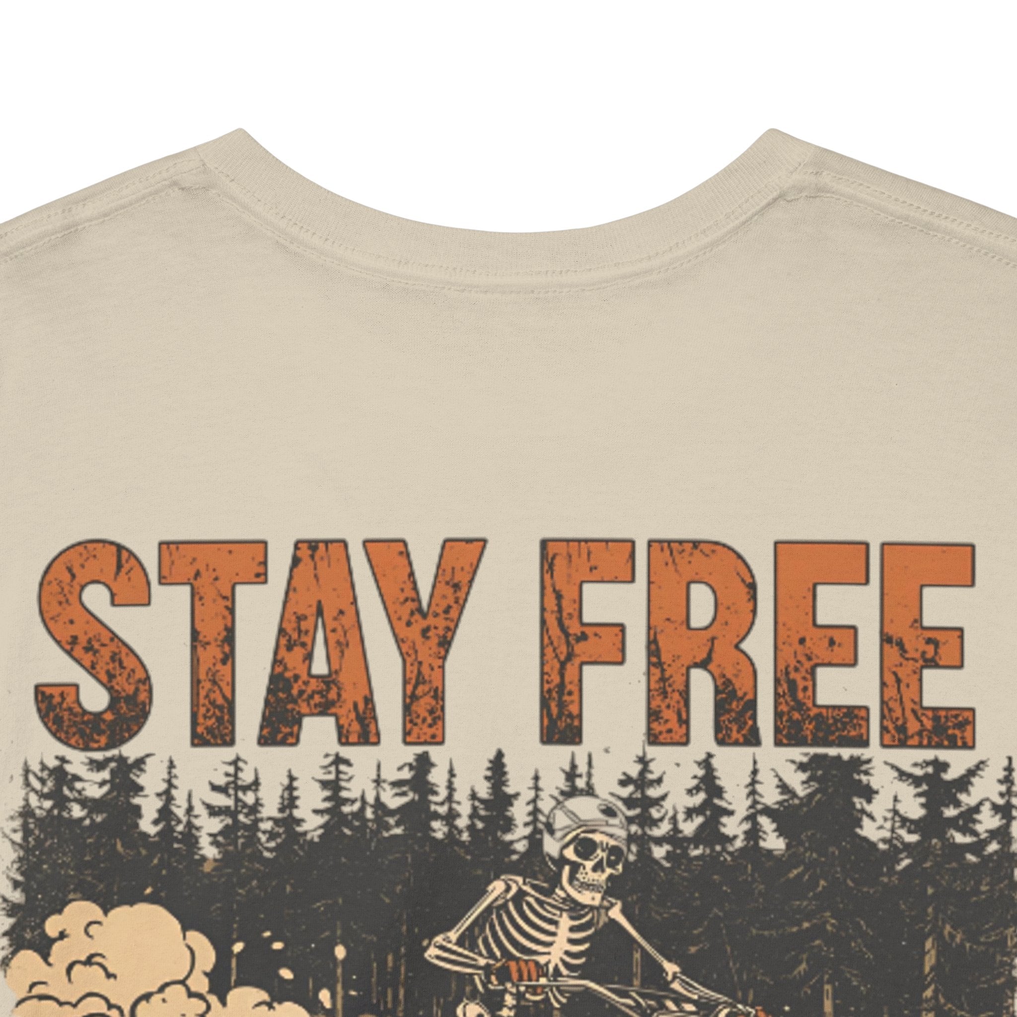Stay Free Motorcycle Tee — Vintage Rider Graphic T-Shirt