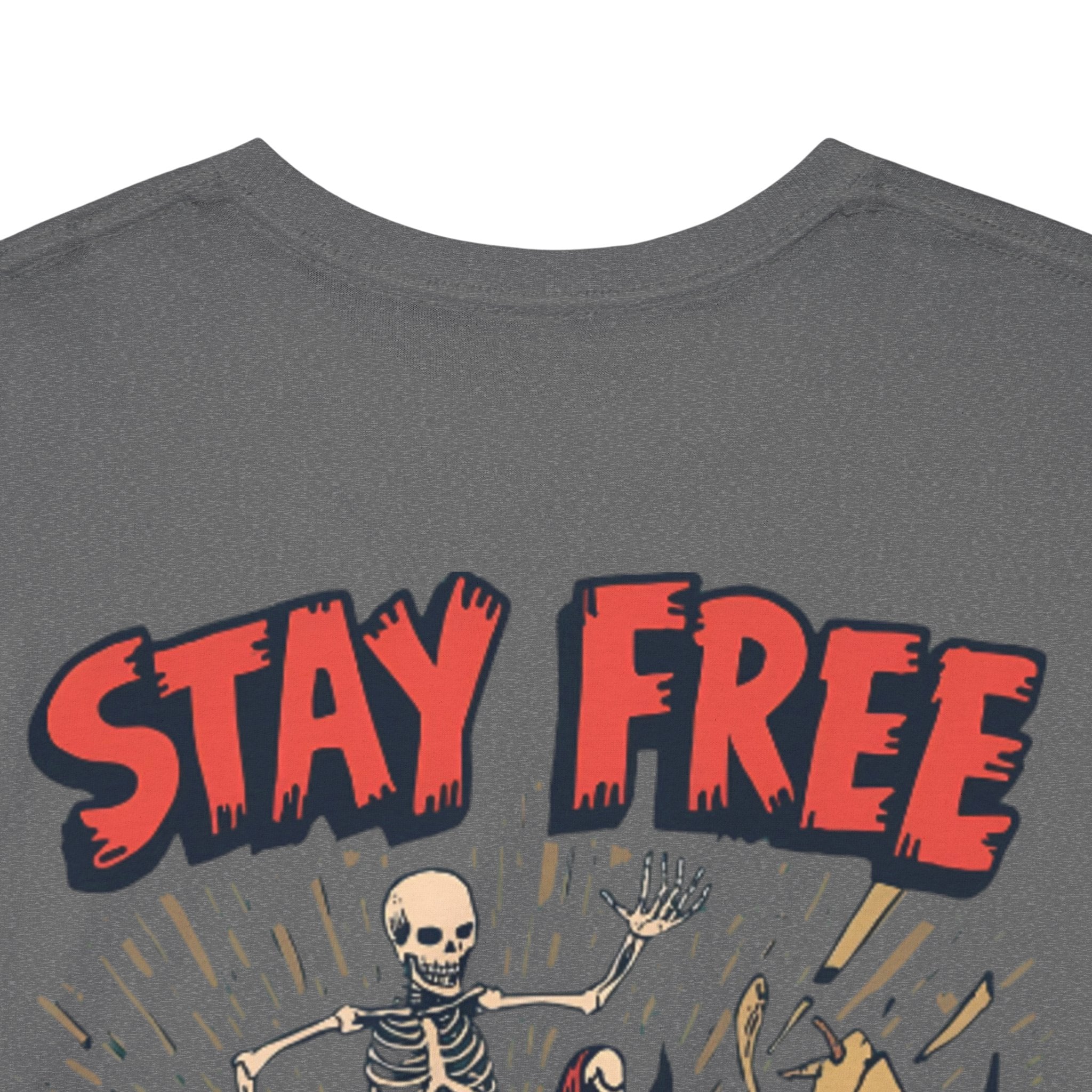 Stay Free Skate Tee — "Stay Free" Graphic Skateboard T-Shirt