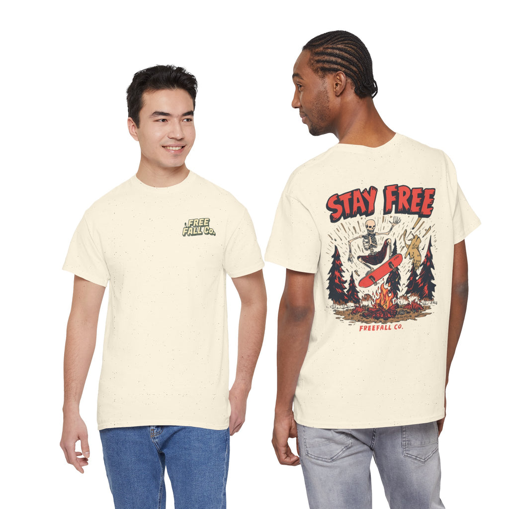 Stay Free Skate Tee — "Stay Free" Graphic Skateboard T-Shirt