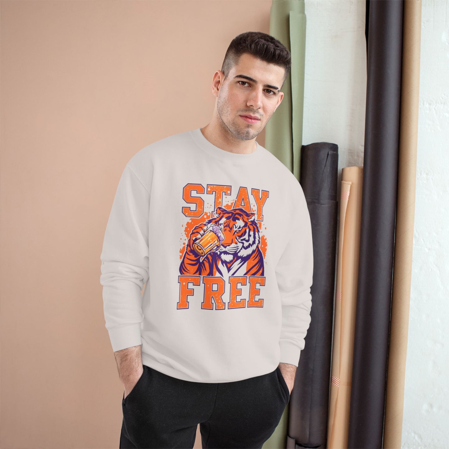 Stay Free Tigers Champion Crewneck