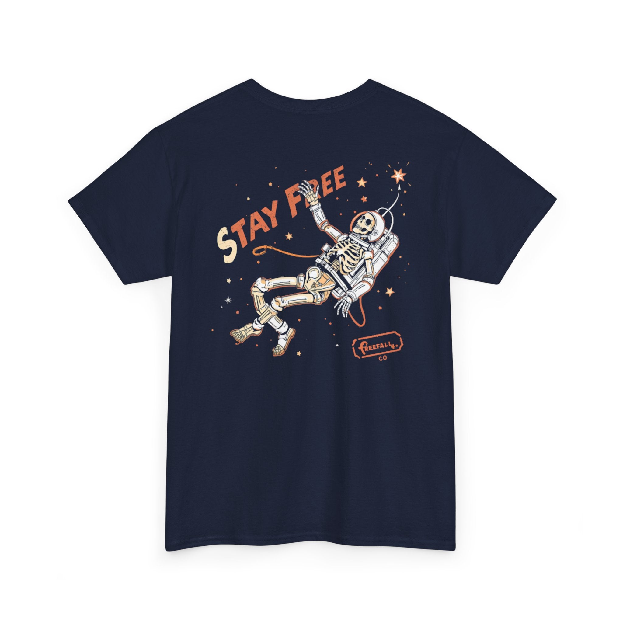 Stay Free Astronaut T-Shirt — 'Stay Free' Space Graphic Tee
