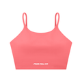 Rose Pink Spaghetti Strap Yoga Sports Bra