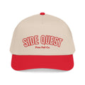 Side Quest Red Hat — Retro Embroidered Adventure Snapback