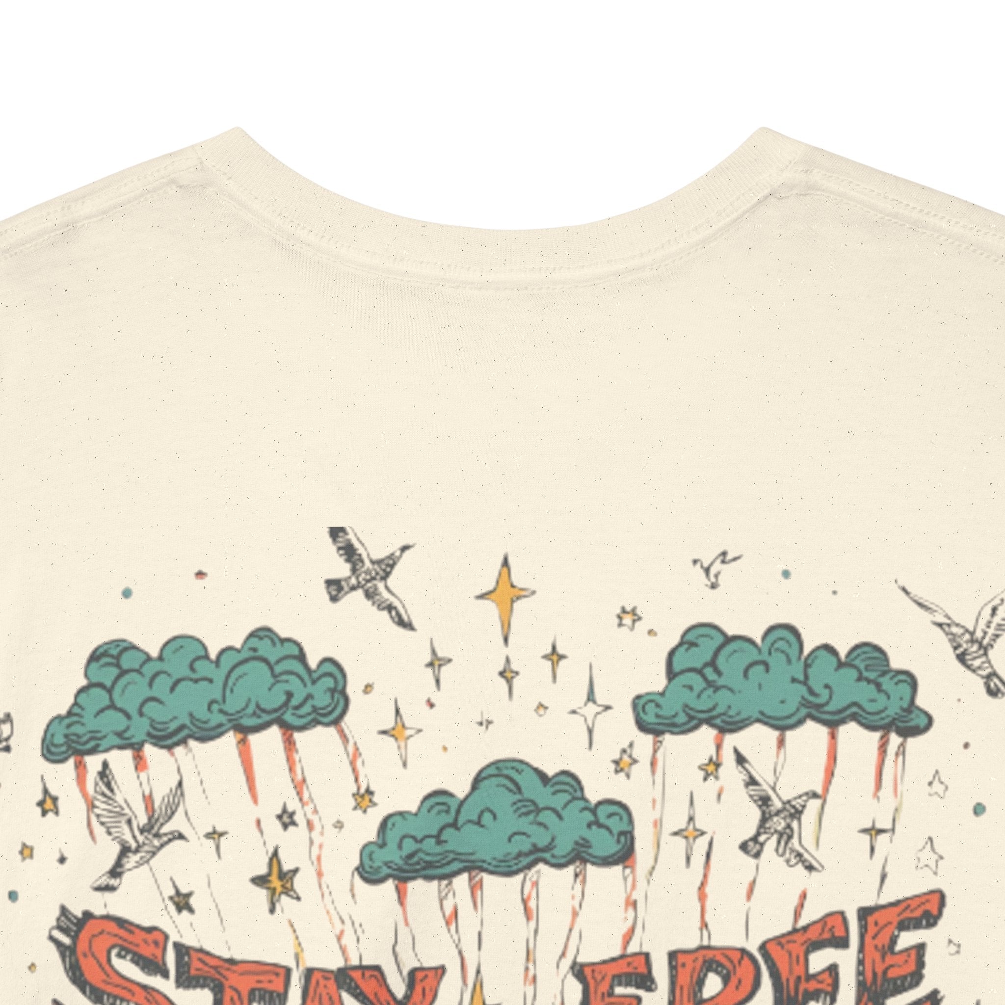 Stay Free Graphic Tee — "Stay Free" Retro Nature Illustration T-Shirt