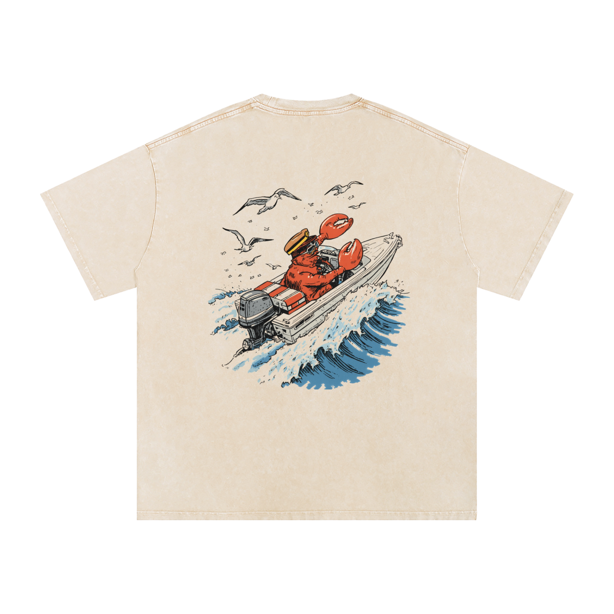 Snow Washed Oversized Cotton T-Shirt