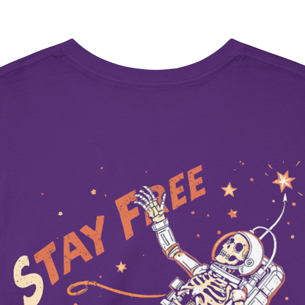 Stay Free Astronaut T-Shirt — 'Stay Free' Space Graphic Tee