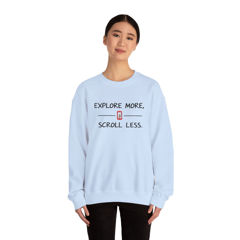 Explore More Scroll Less Embroidered Sweatshirt