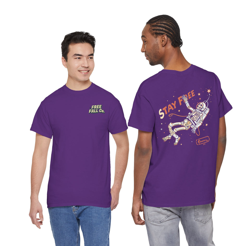 Stay Free Astronaut T-Shirt — 'Stay Free' Space Graphic Tee