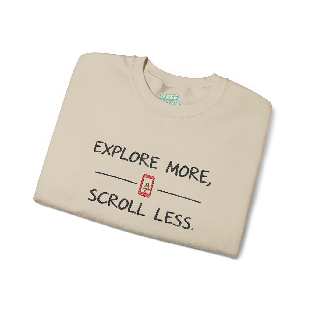 Explore More Scroll Less Embroidered Sweatshirt