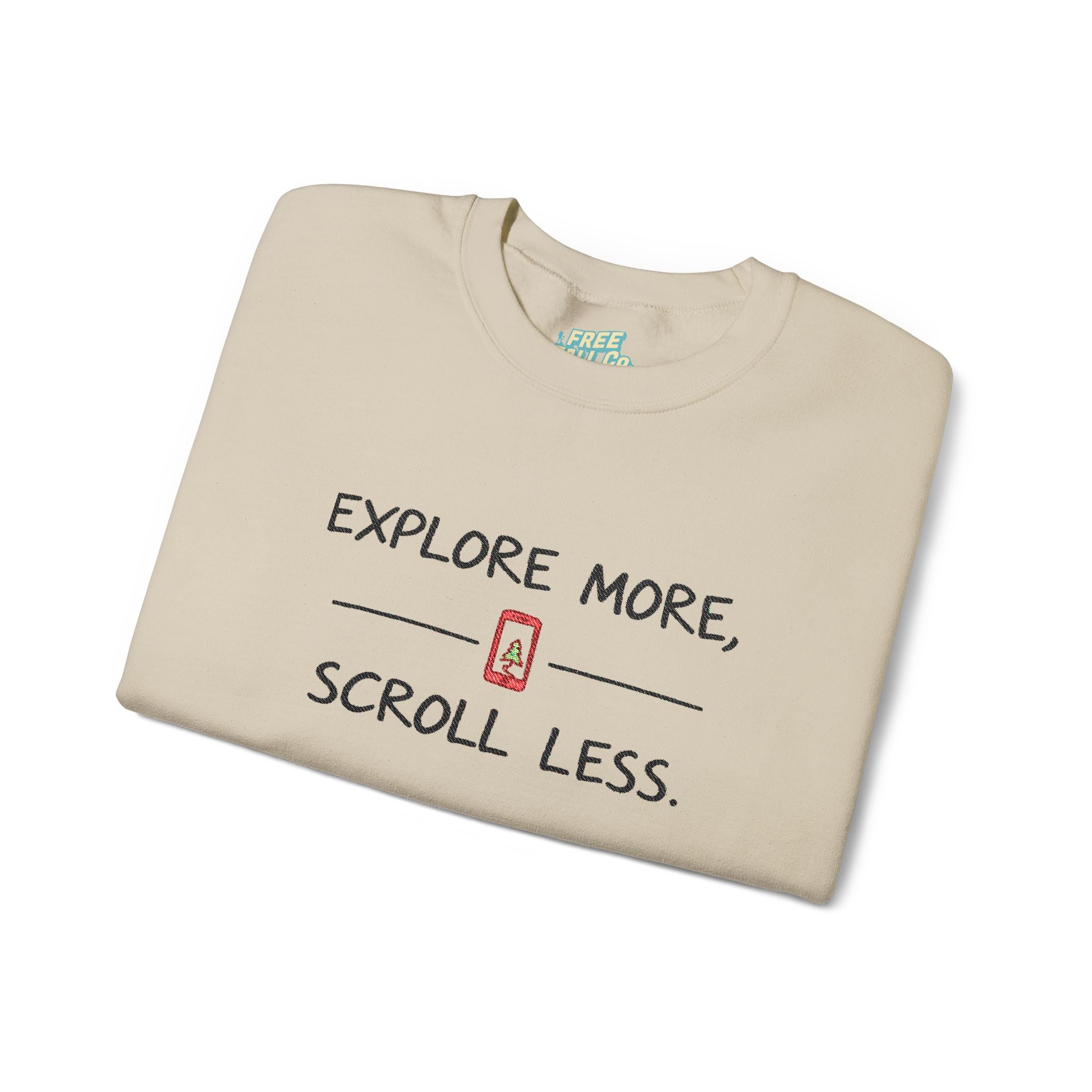 Explore More Scroll Less Embroidered Sweatshirt