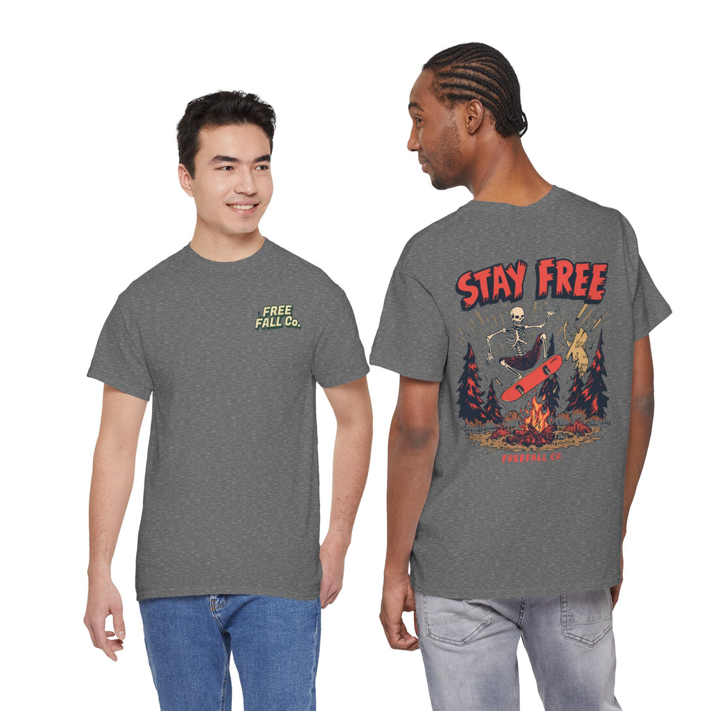 Stay Free Skate Tee — "Stay Free" Graphic Skateboard T-Shirt