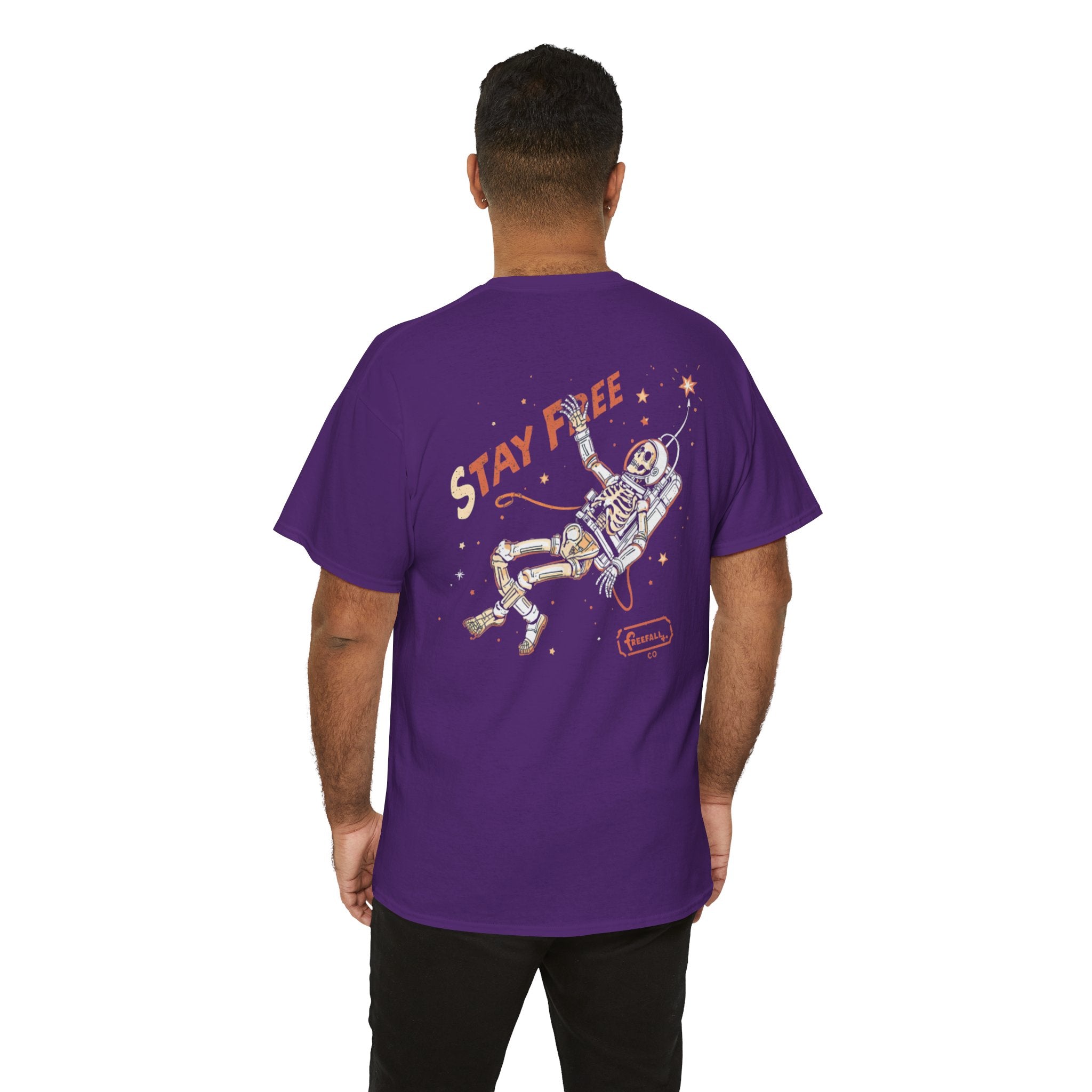 Stay Free Astronaut T-Shirt — 'Stay Free' Space Graphic Tee