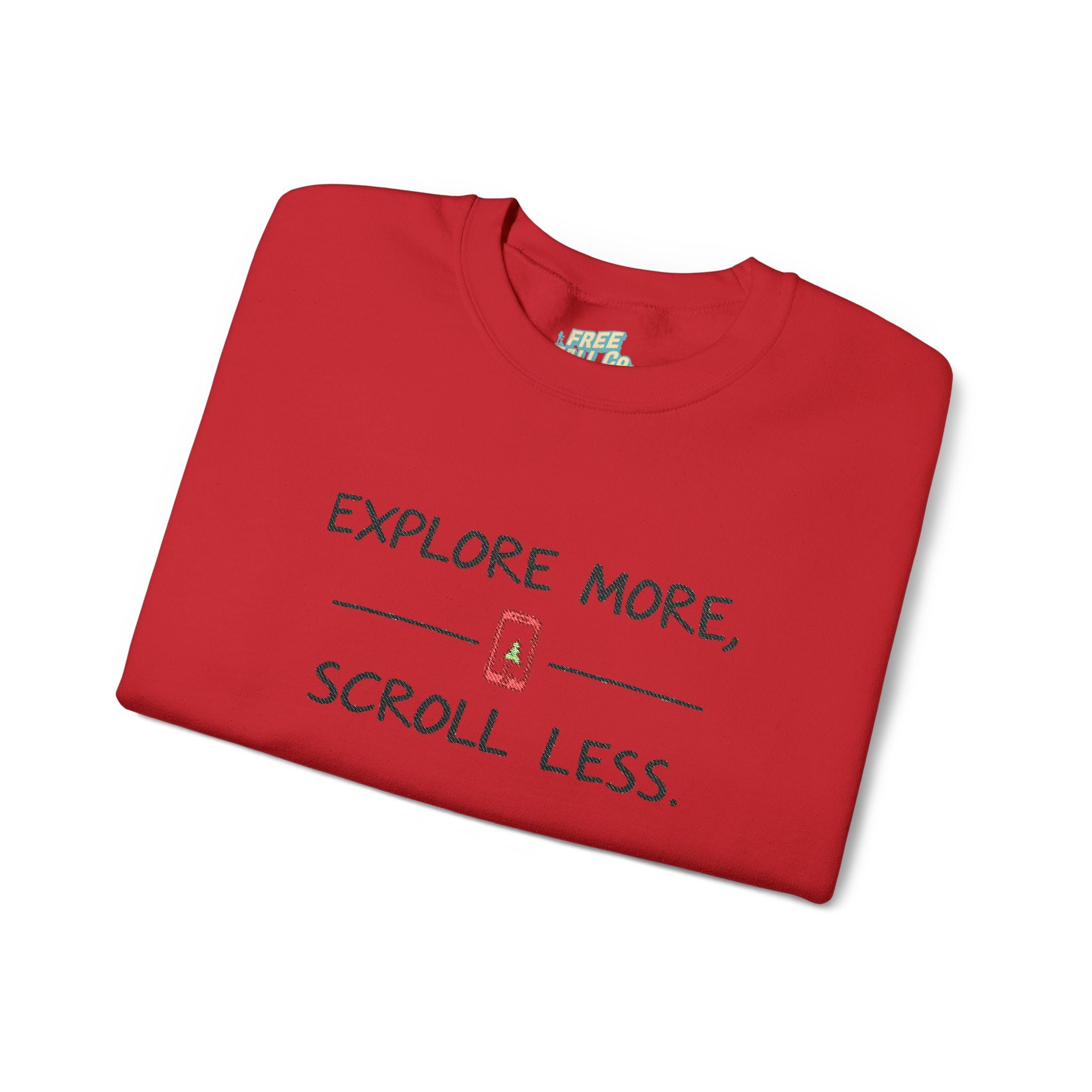 Explore More Scroll Less Embroidered Sweatshirt