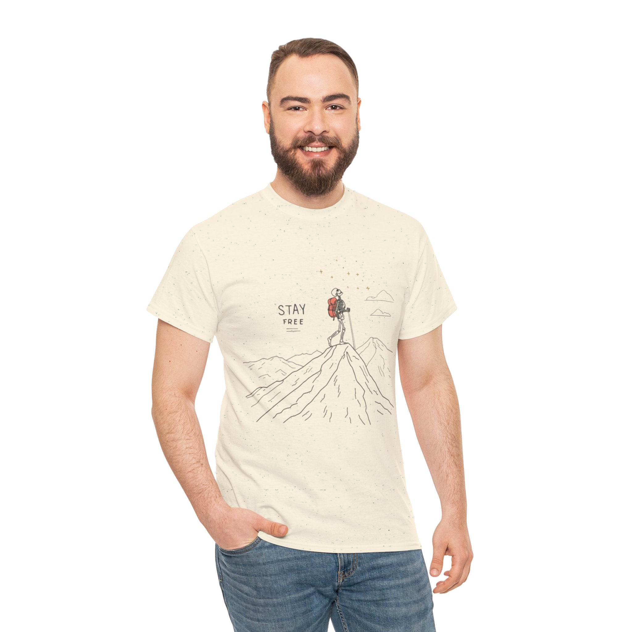 Stay Wild Mountain Tee — Hiker Illustration T-Shirt