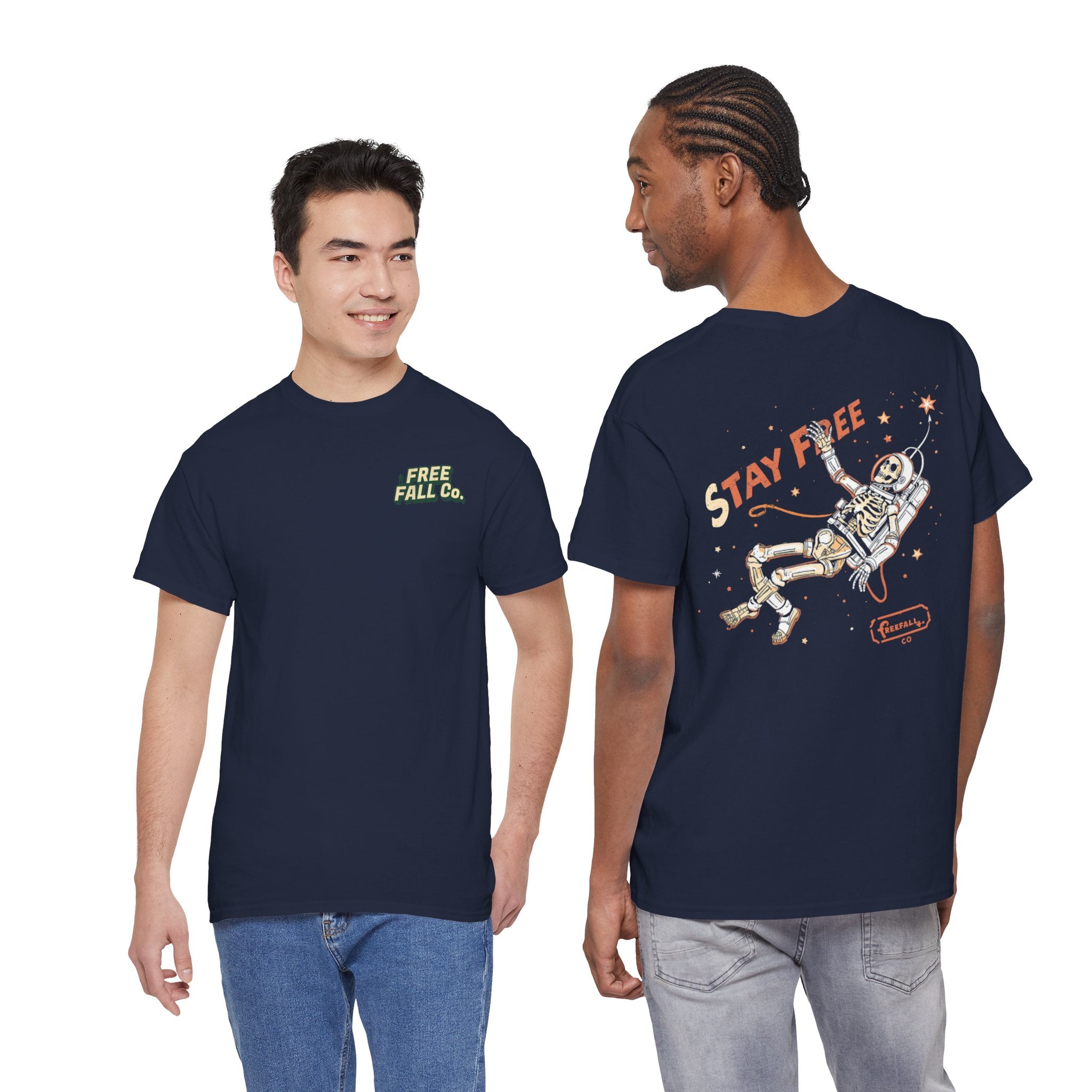 Stay Free Astronaut T-Shirt — 'Stay Free' Space Graphic Tee