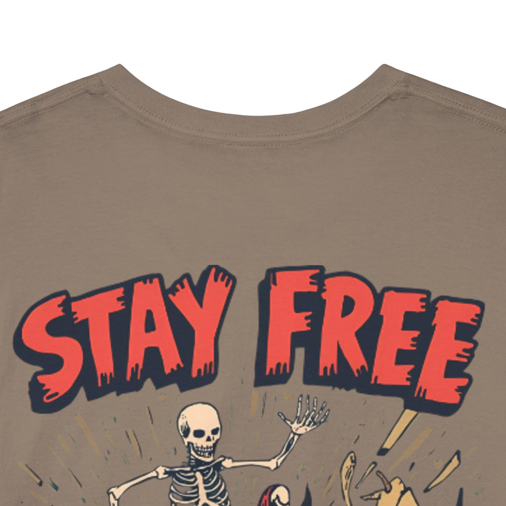 Stay Free Skate Tee — "Stay Free" Graphic Skateboard T-Shirt
