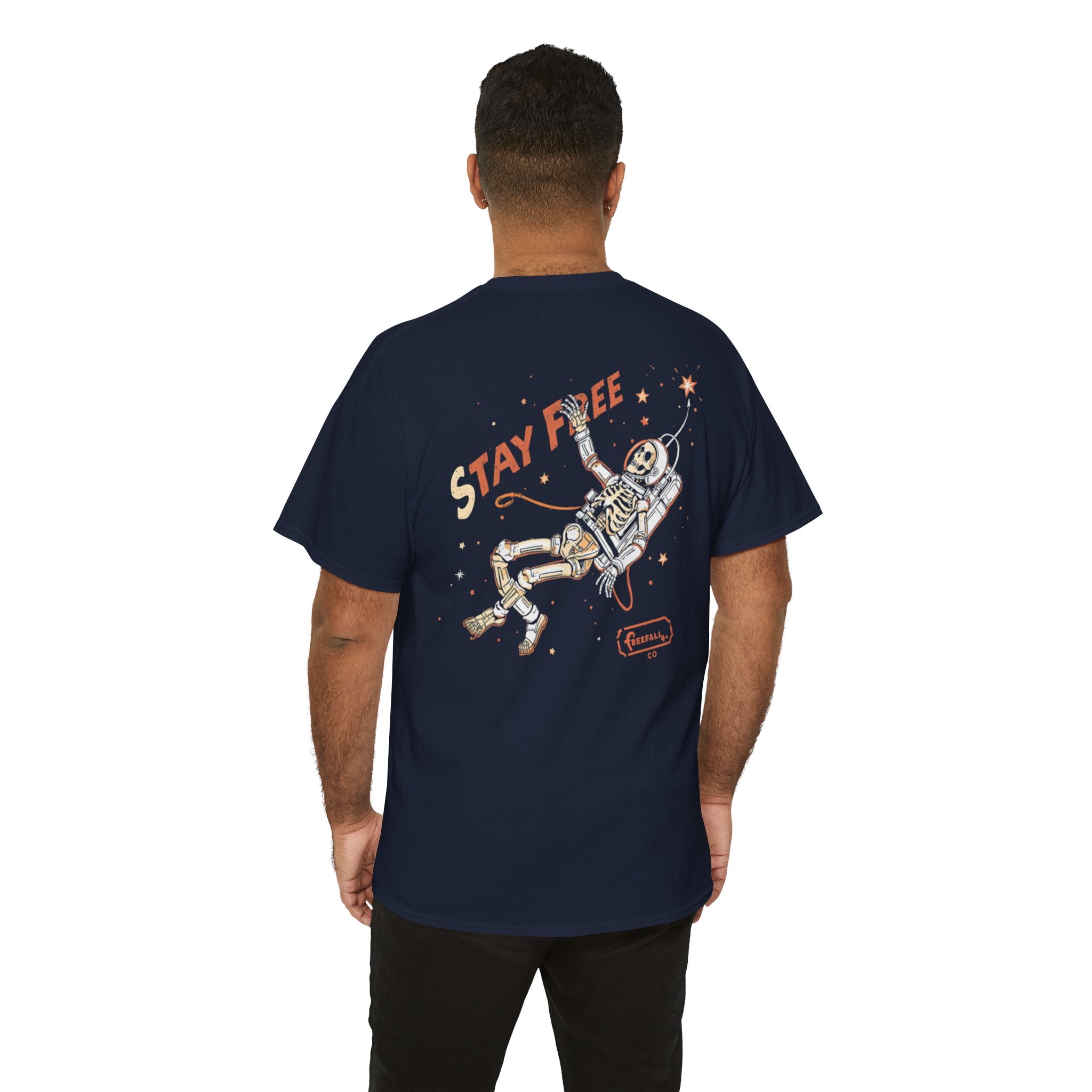 Stay Free Astronaut T-Shirt — 'Stay Free' Space Graphic Tee