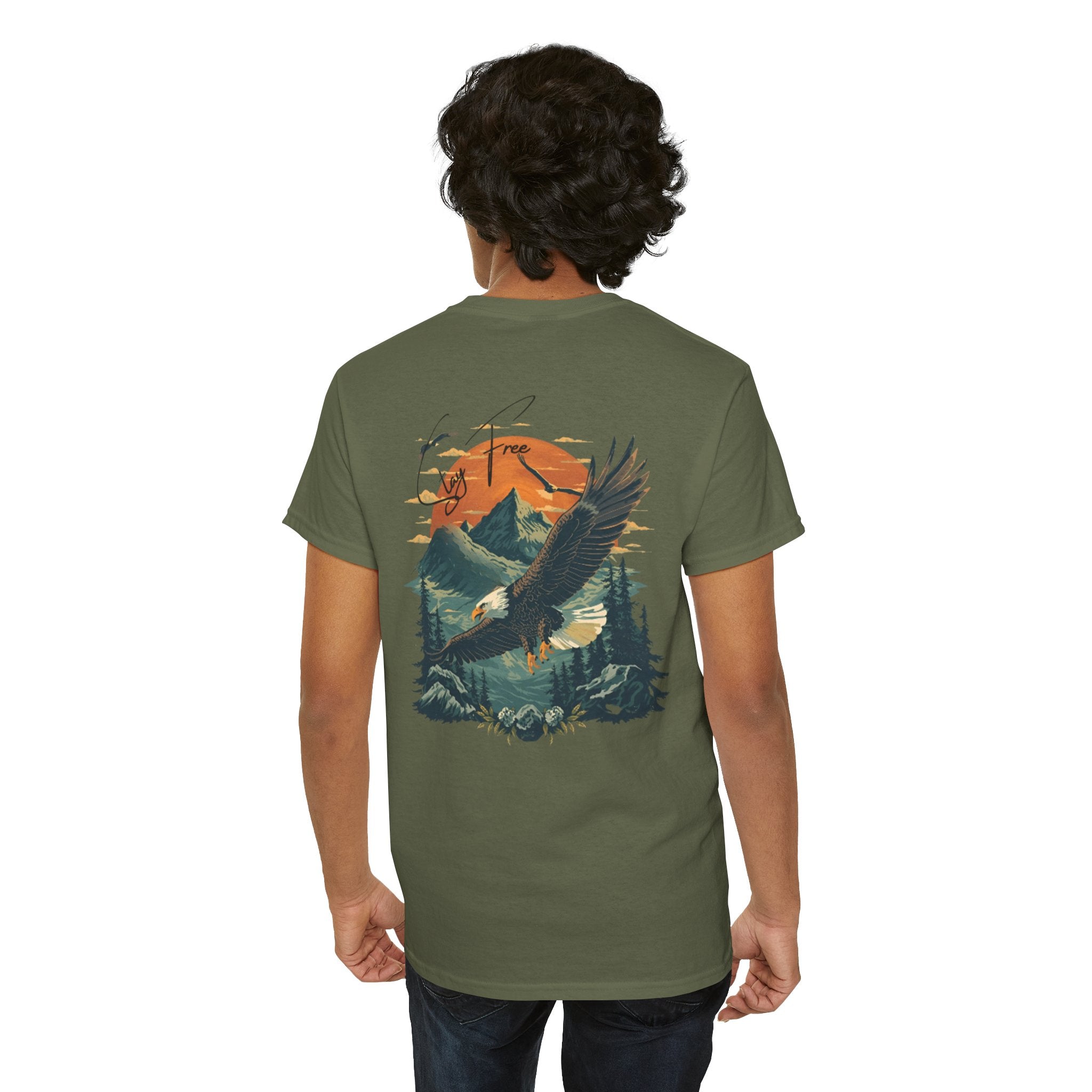 Eagle Sunset Tee — Vintage Mountain Eagle Graphic T‑Shirt