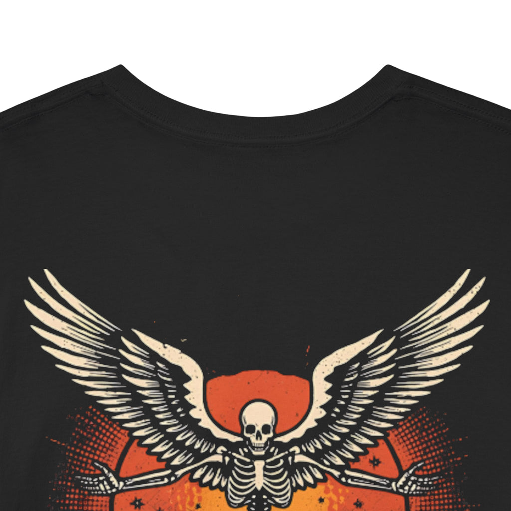 Stay Free Tee — Vintage Skeleton Wings Mountain Graphic T-Shirt