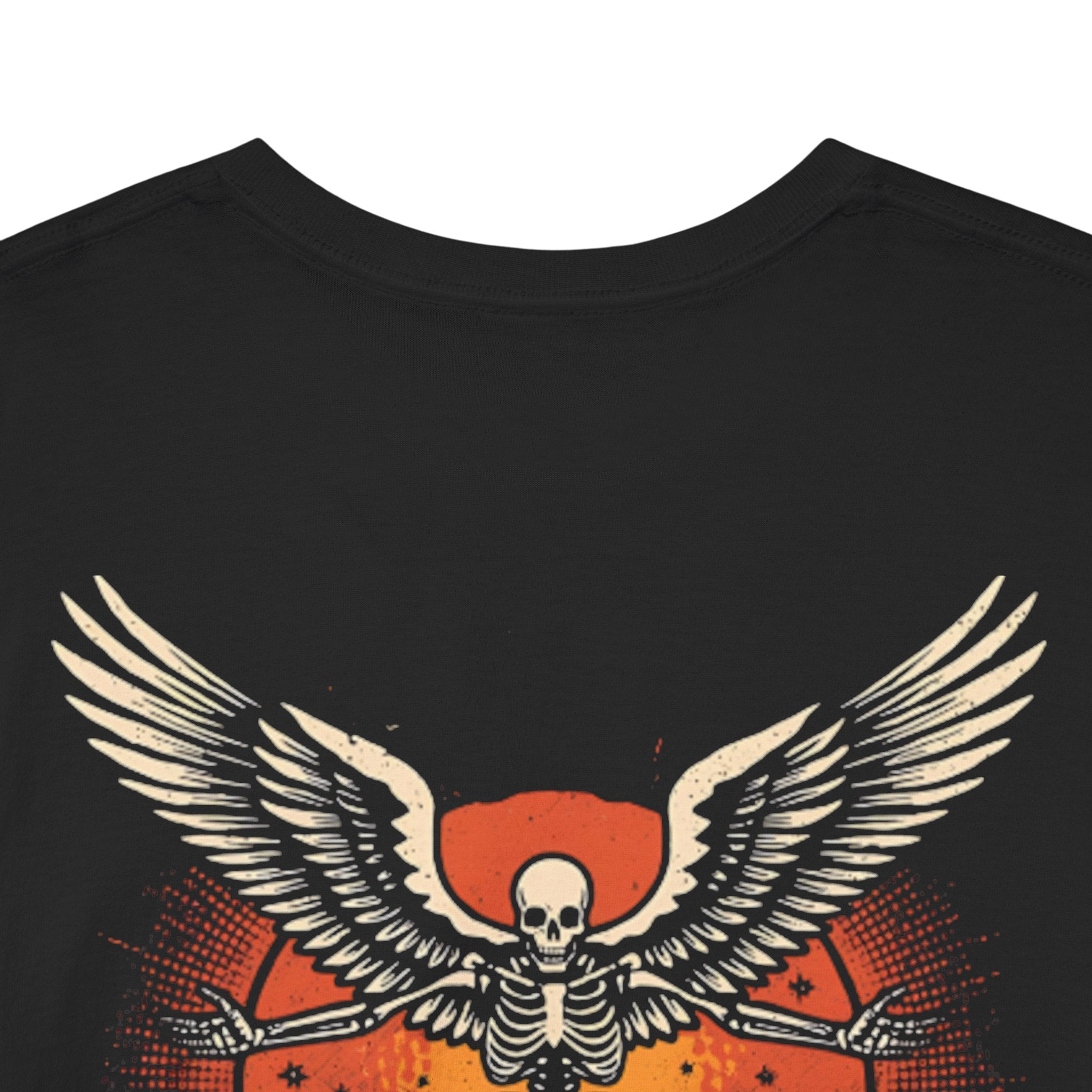 Stay Free Tee — Vintage Skeleton Wings Mountain Graphic T-Shirt