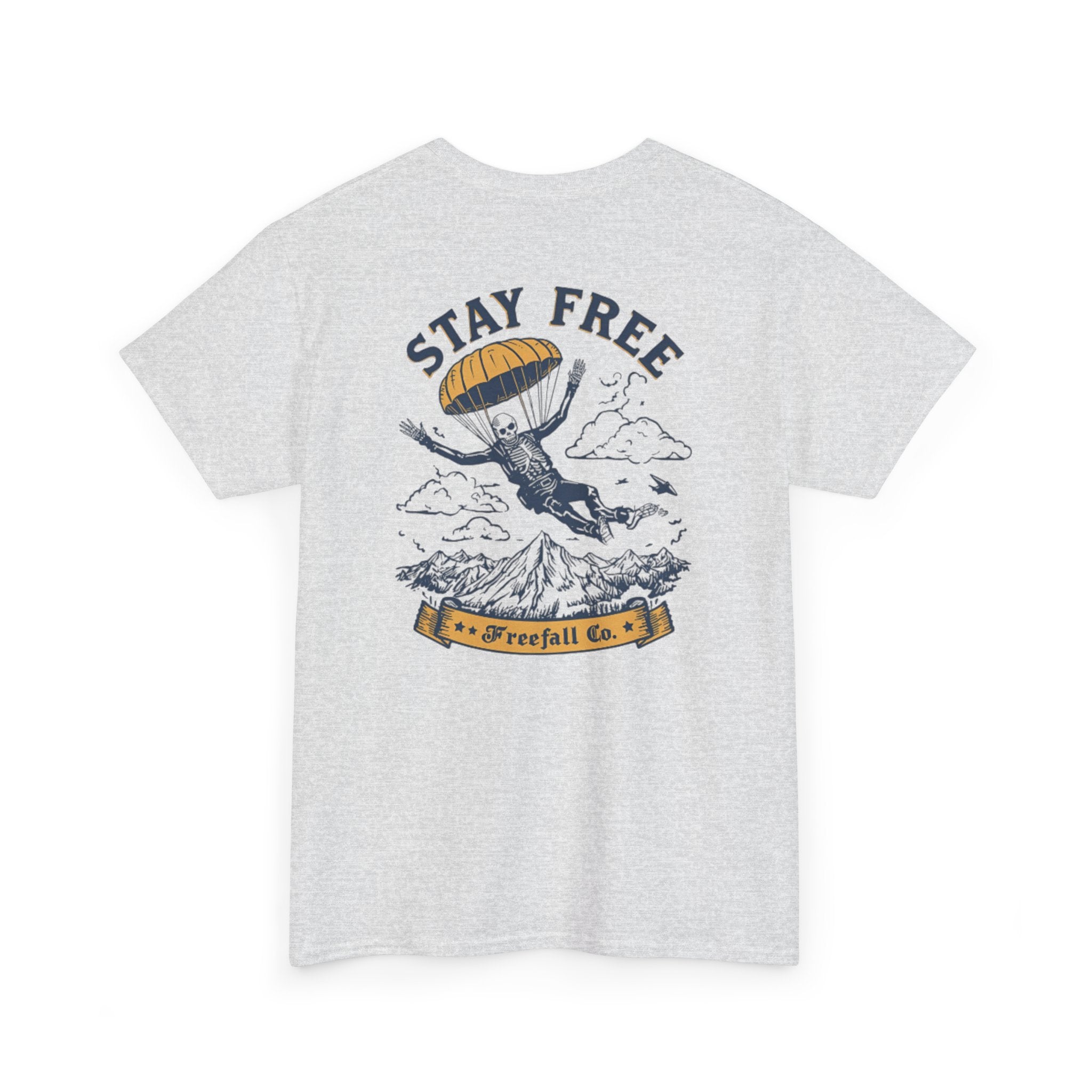 Stay Free Parachute Tee — Adventure Graphic T‑Shirt