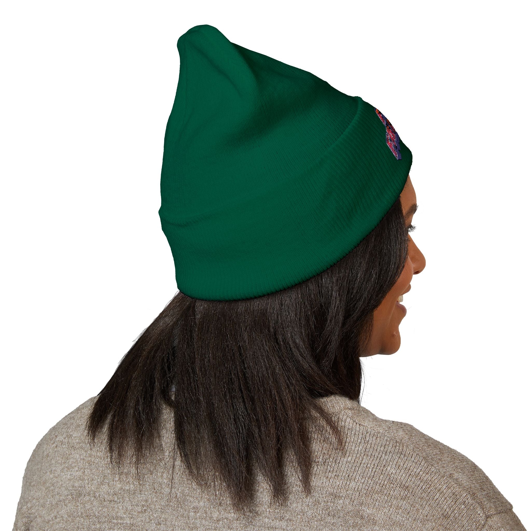 Embroidered 'Free Fall Co.' Cuffed Beanie — Cozy Knit Winter Hat