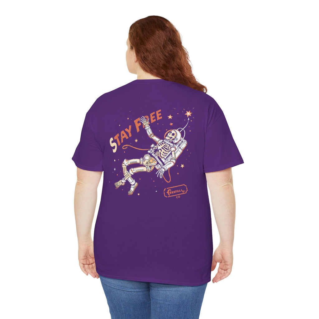 Stay Free Astronaut T-Shirt — 'Stay Free' Space Graphic Tee