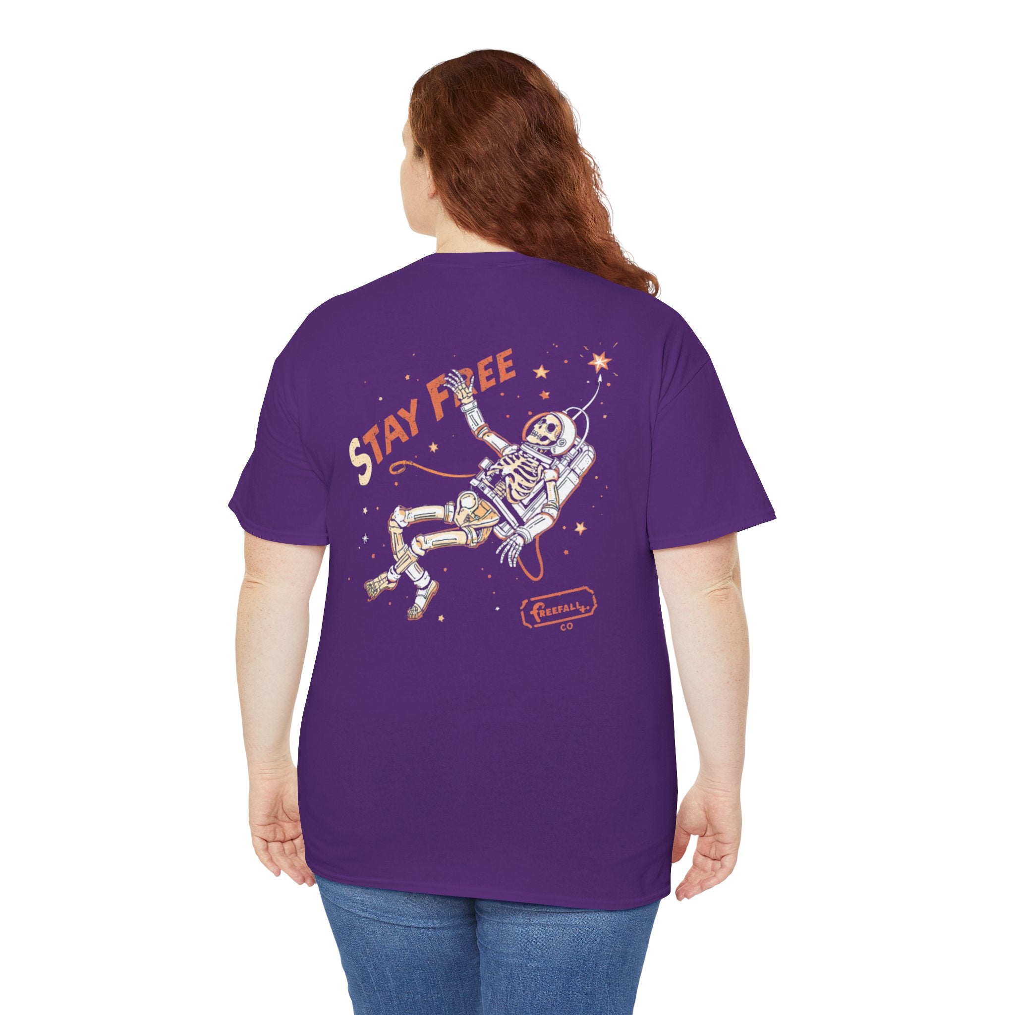 Stay Free Astronaut T-Shirt — 'Stay Free' Space Graphic Tee