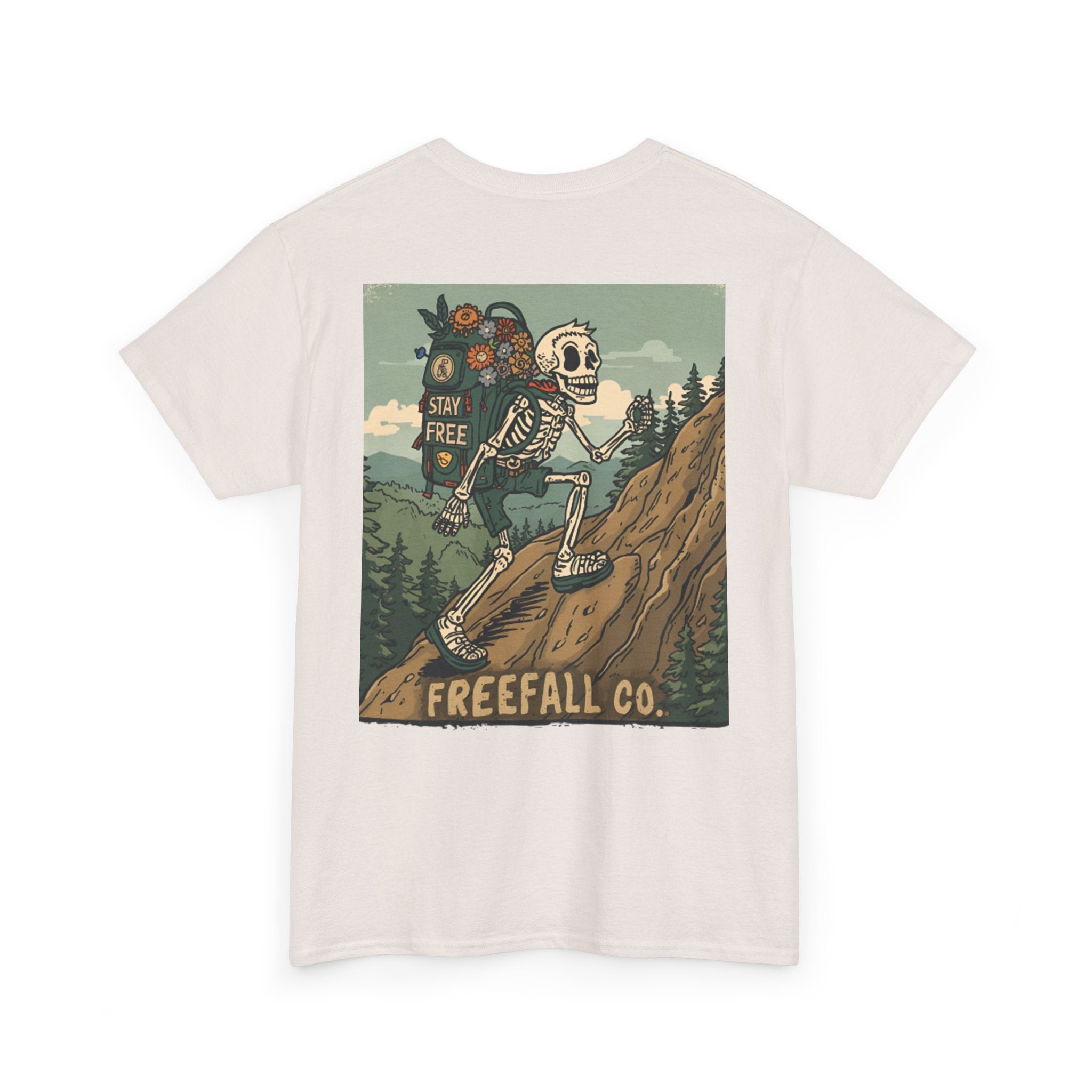 Freefall Co. Climbing Skull Tee — Adventure Graphic T-Shirt