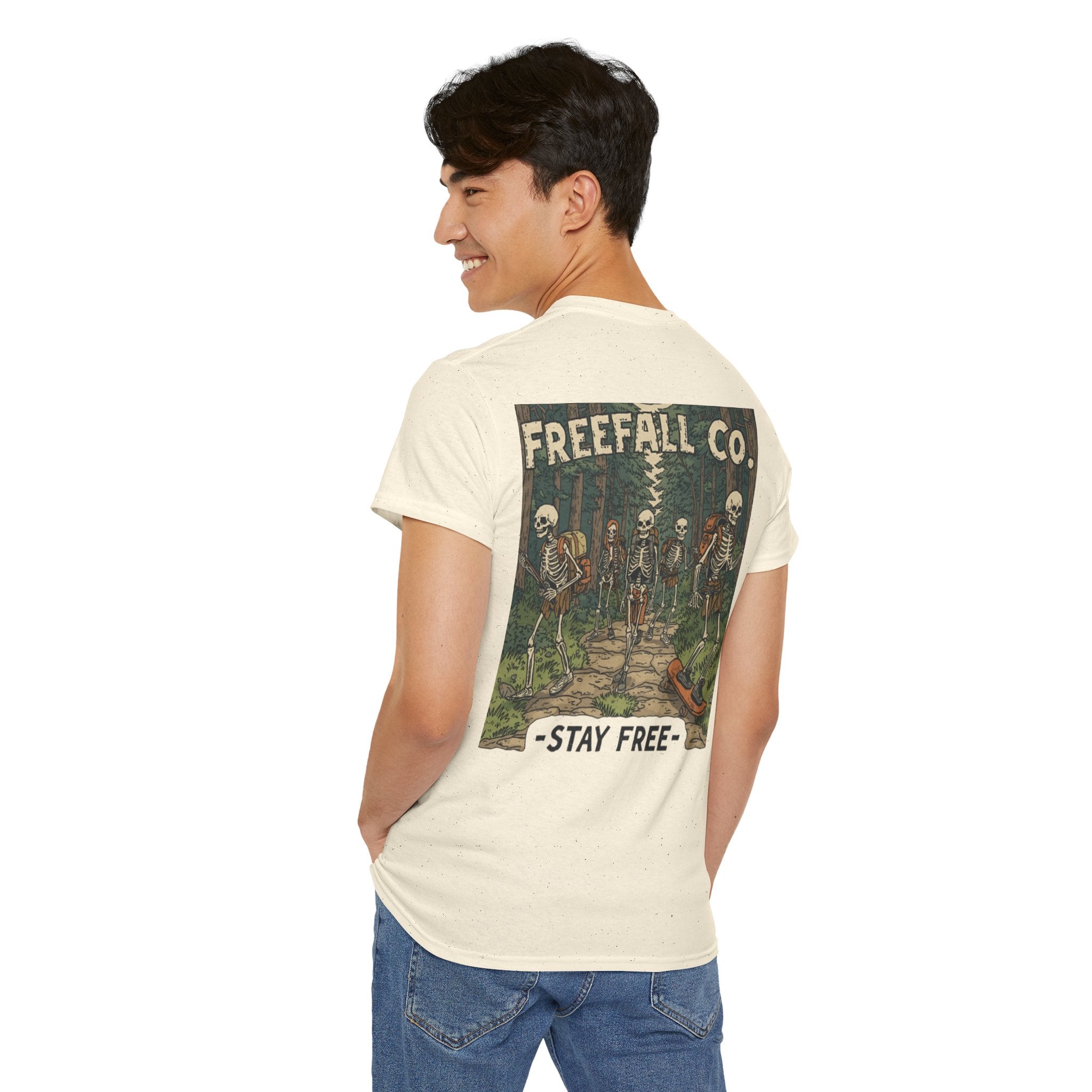 Freefall Co. 'Stay Free' Skeleton Crew Hiking Tee