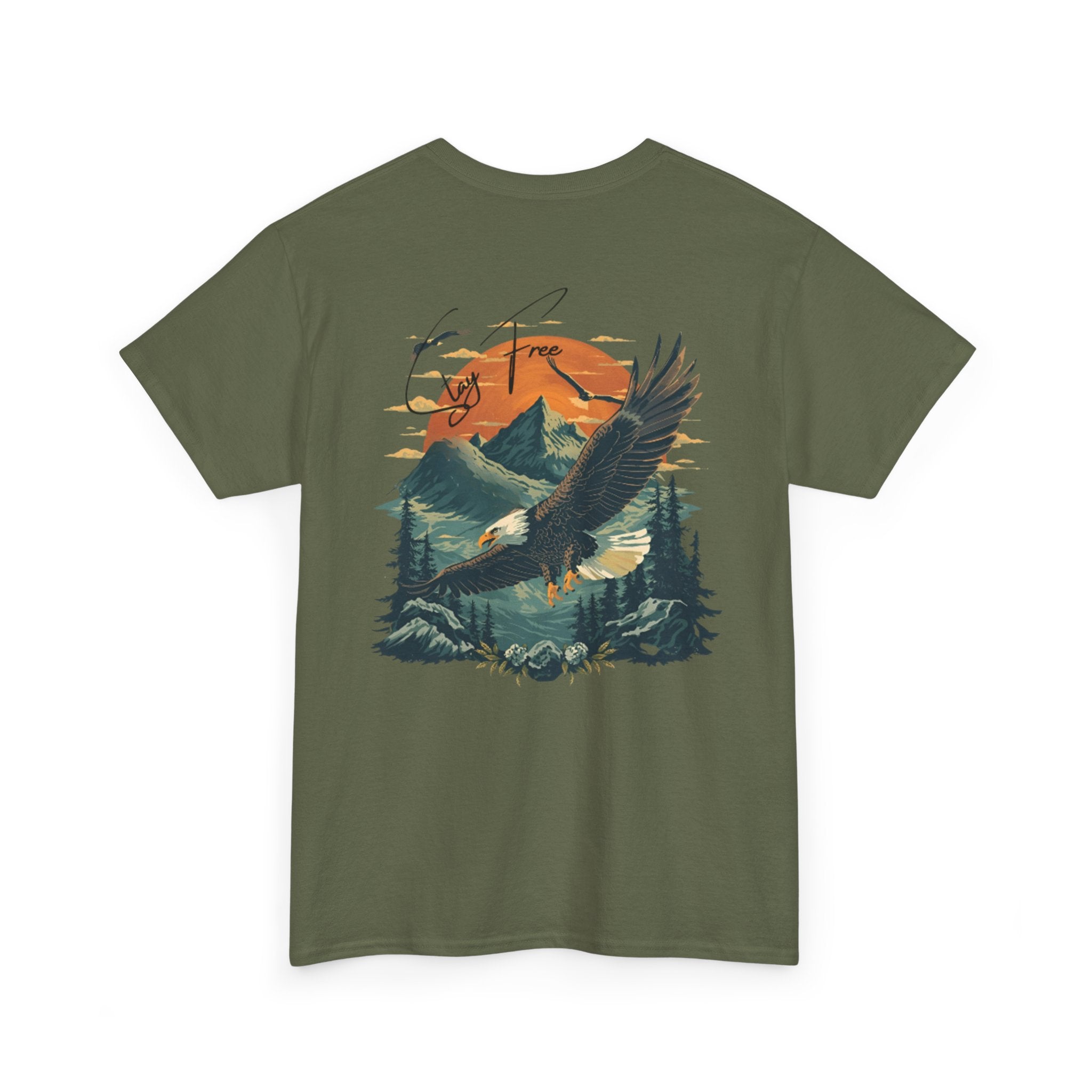 Eagle Sunset Tee — Vintage Mountain Eagle Graphic T‑Shirt