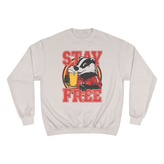 Stay Free Badgers Champion Crewneck