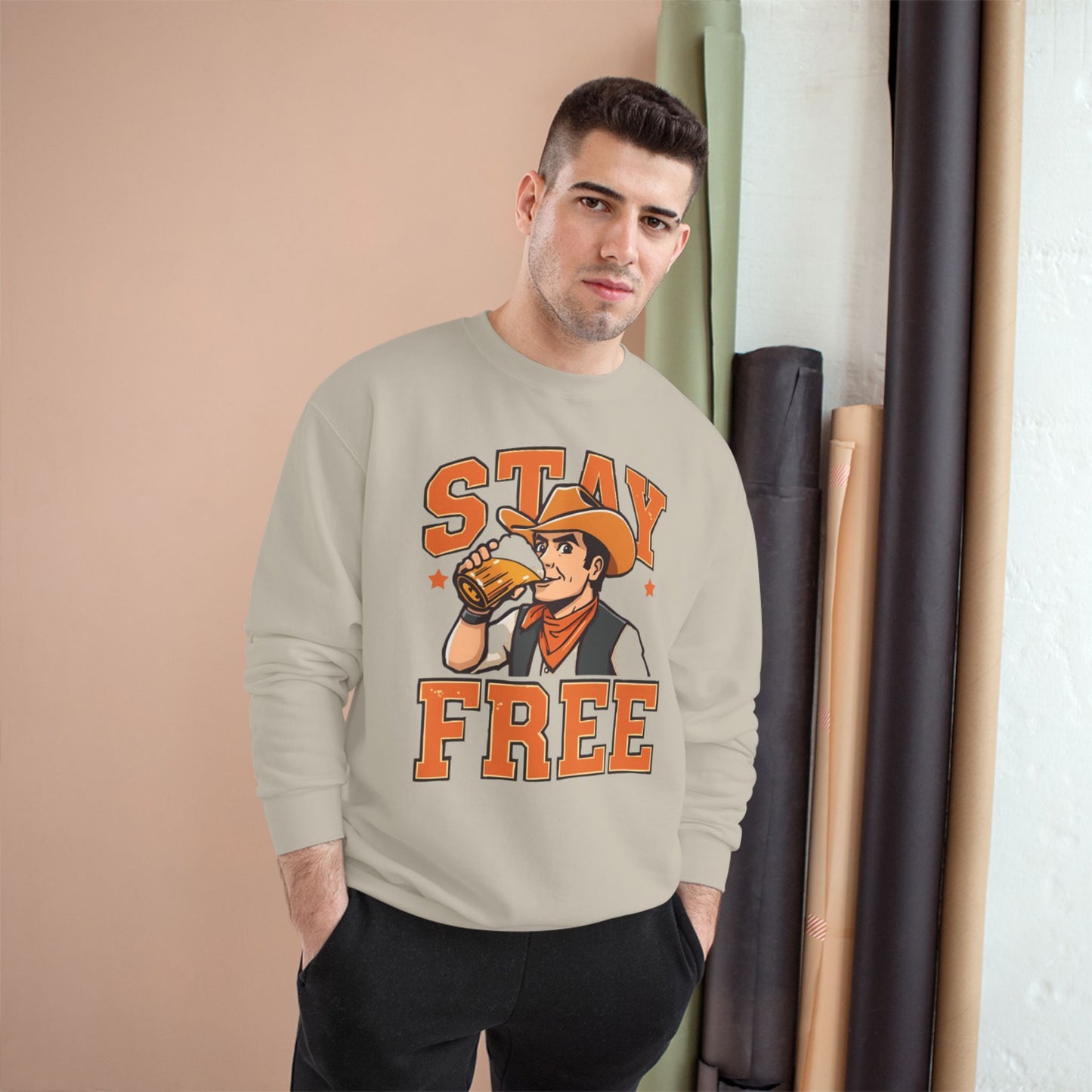 Stay Free Cowboys Champion Crewneck
